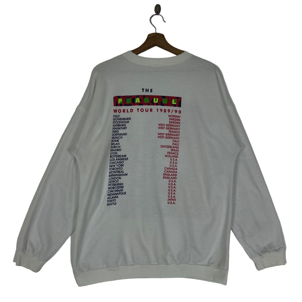Band Tees 🔥VINTAGE 1989 PAUL MCCARTHY WORLD TOUR BROCKUM SWEATSHIRT Size US L / EU 52-54 / 3 - 3 Thumbnail