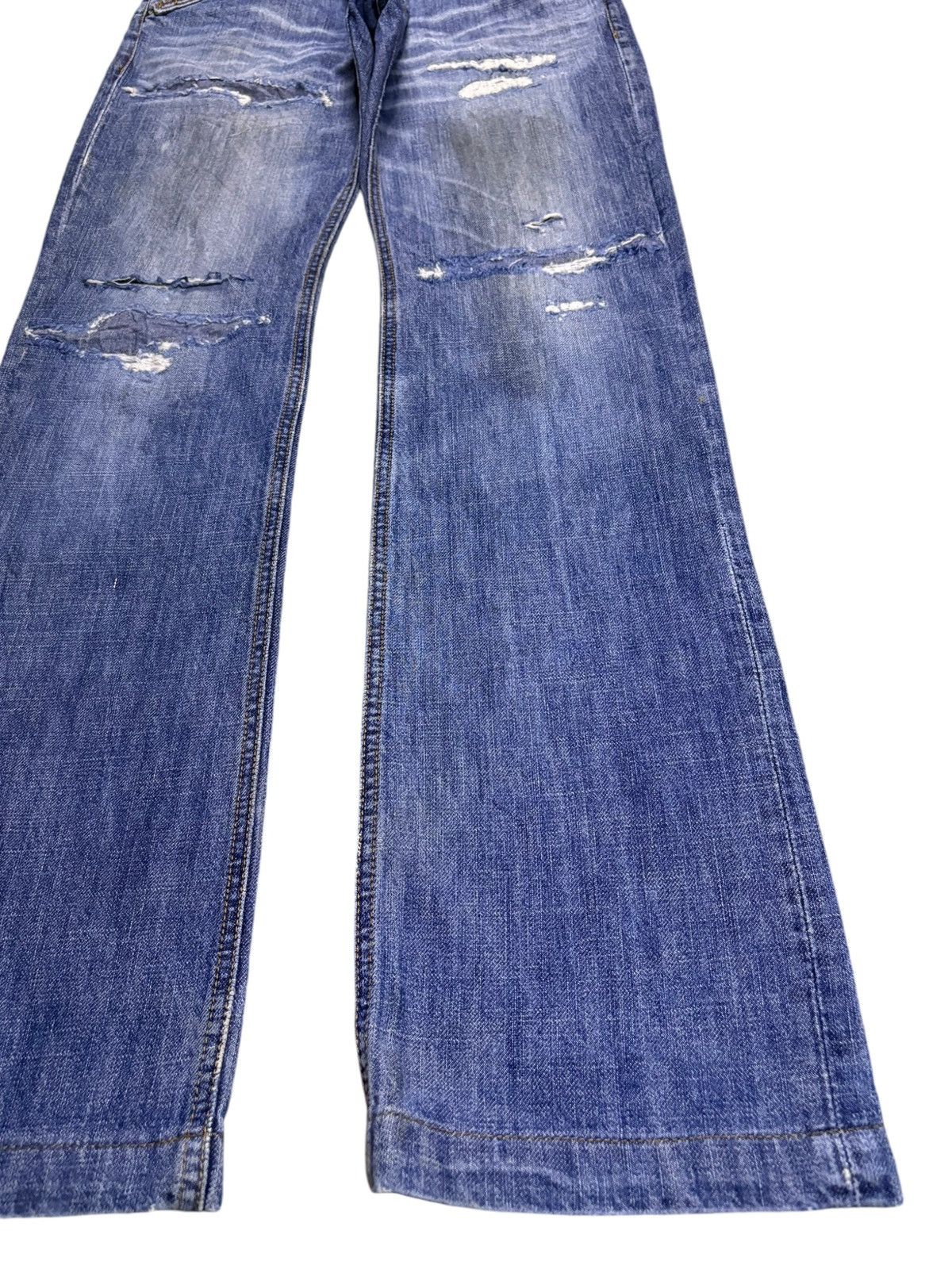 Japanese Brand Vintage Japanese Brand Grunge Wash Distressed Loose Jeans Size US 32 / EU 48 - 7 Thumbnail