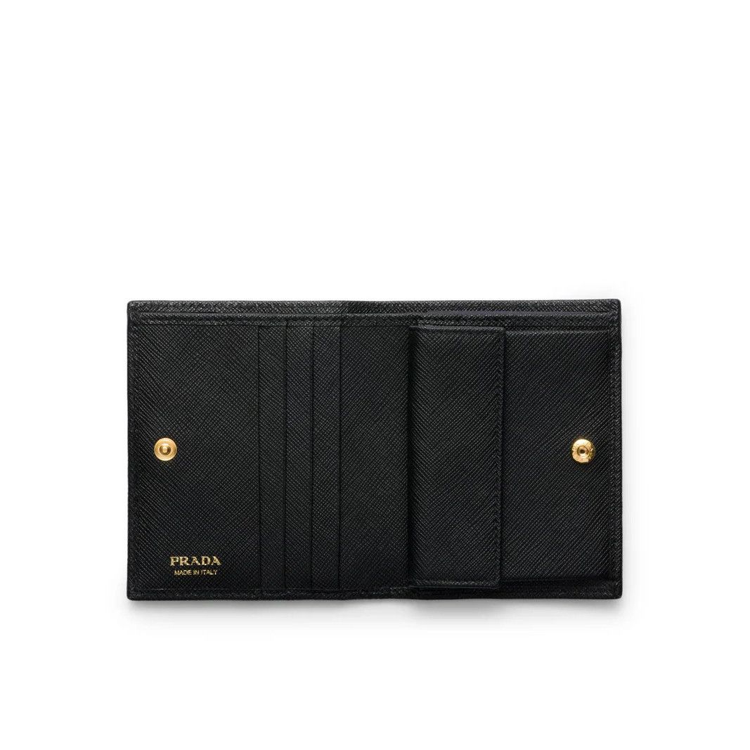 Prada PRADA Black Saffiano Leather Small Wallet New & Authentic Size ONE SIZE - 4 Thumbnail
