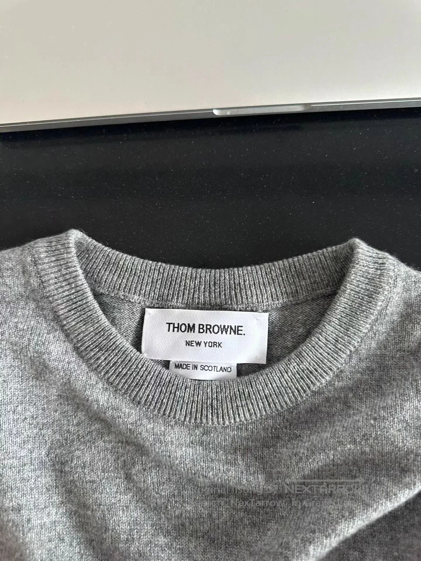 Thom Browne Gray Long Sleeve Striped Sweater - XL. Size US XL / EU 56 / 4 - 3 Thumbnail