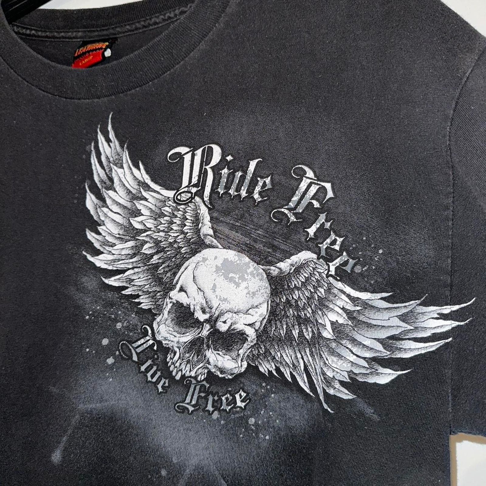 Harley Davidson × Vintage Vintage HOT LEATHERS Skull LS T Shirt Harley Davidson size L Size US L / EU 52-54 / 3 - 3 Thumbnail