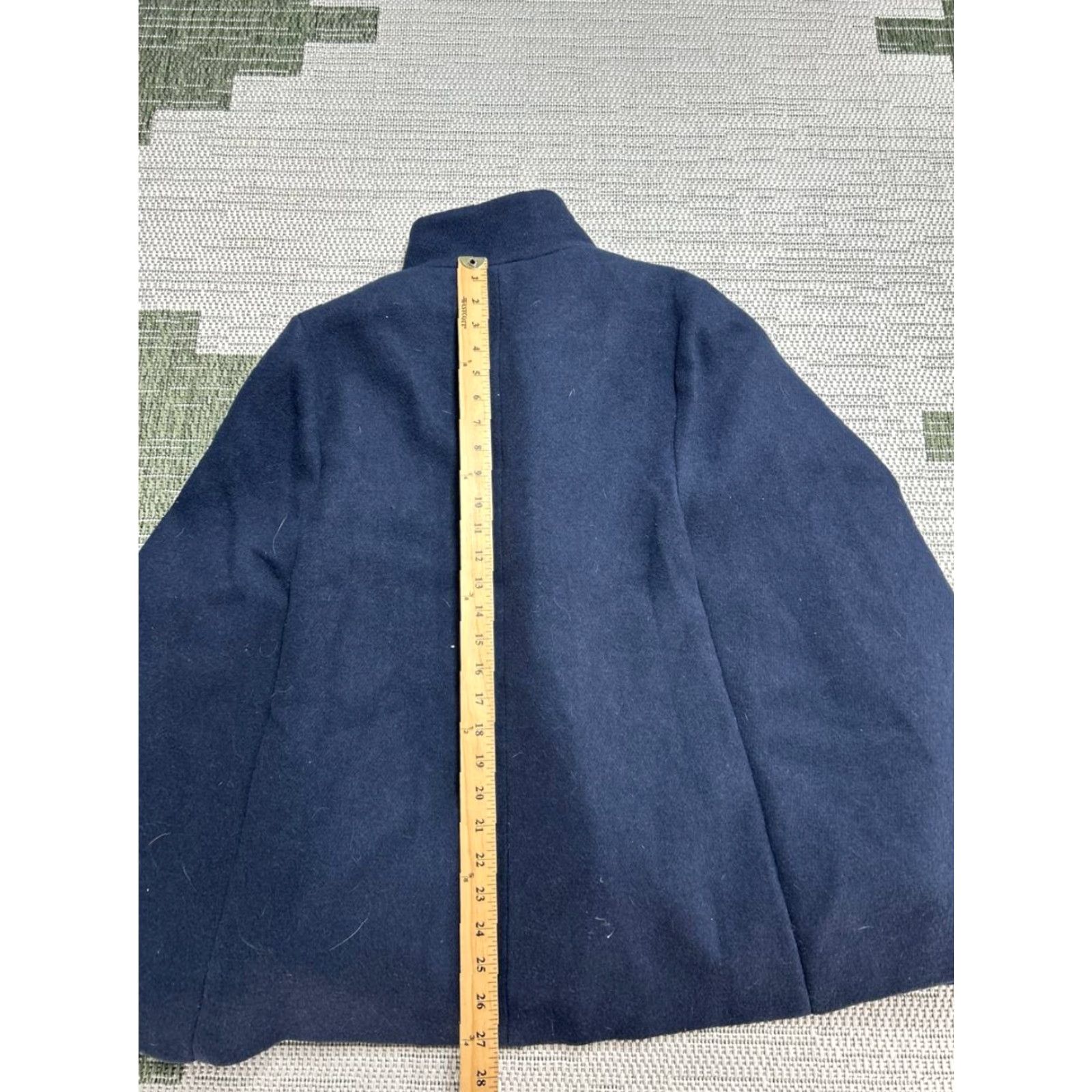 J.Crew J.Crew Coat Womens Small Blue Wool Blend Toggle Cape Short Wool Blend Jacket, 90s? Size S / US 4 / IT 40 - 5 Thumbnail