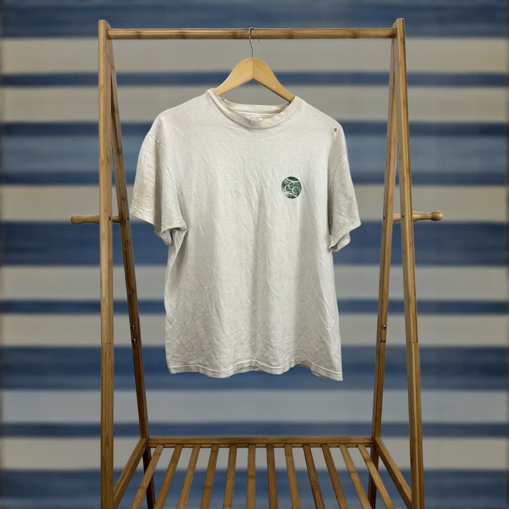 Hanes VTG 90s Country Club Tennis Ball Tree Graphic Worn Soft Cotton Boxy T-Shirt L Men White Hanes Shirt Mens Size US L / EU 52-54 / 3 - 1 Thumbnail