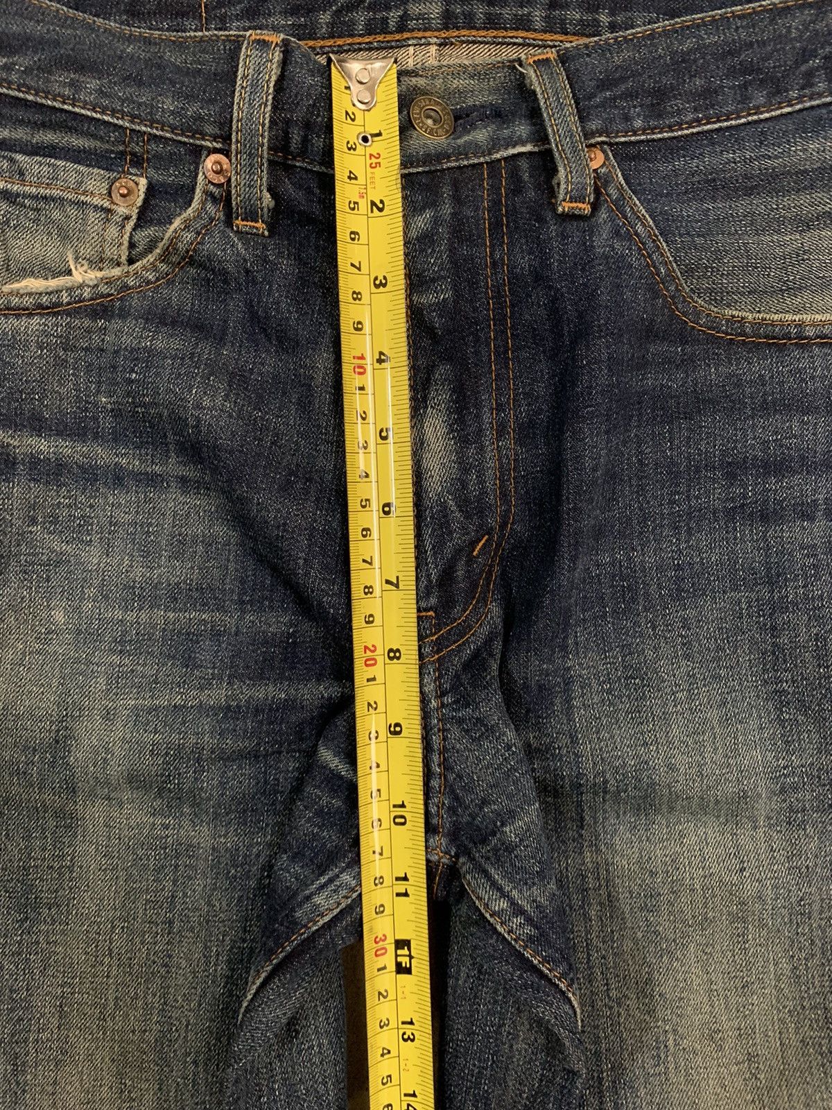 Levi's Vintage 90s Levis 502 Blue Wash Relaxed Fit Ripped Jeans Size US 30 / EU 46 - 18 Thumbnail