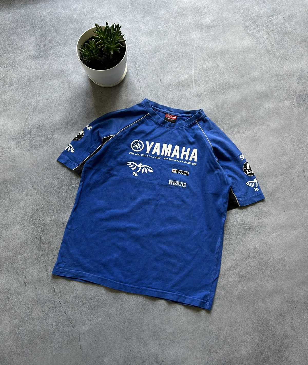 Vintage × Yamaha Vintage Yamaha framce Racing mens big logo shirt Size US S / EU 44-46 / 1 - 1 Thumbnail