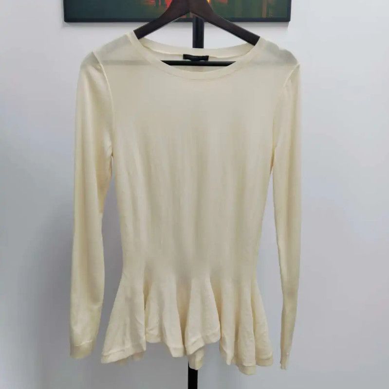 Alexander McQueen Alexander McQueen Women’s Cream Cotton Pullover 0089 Size M / US 6-8 / IT 42-44 - 1 Thumbnail