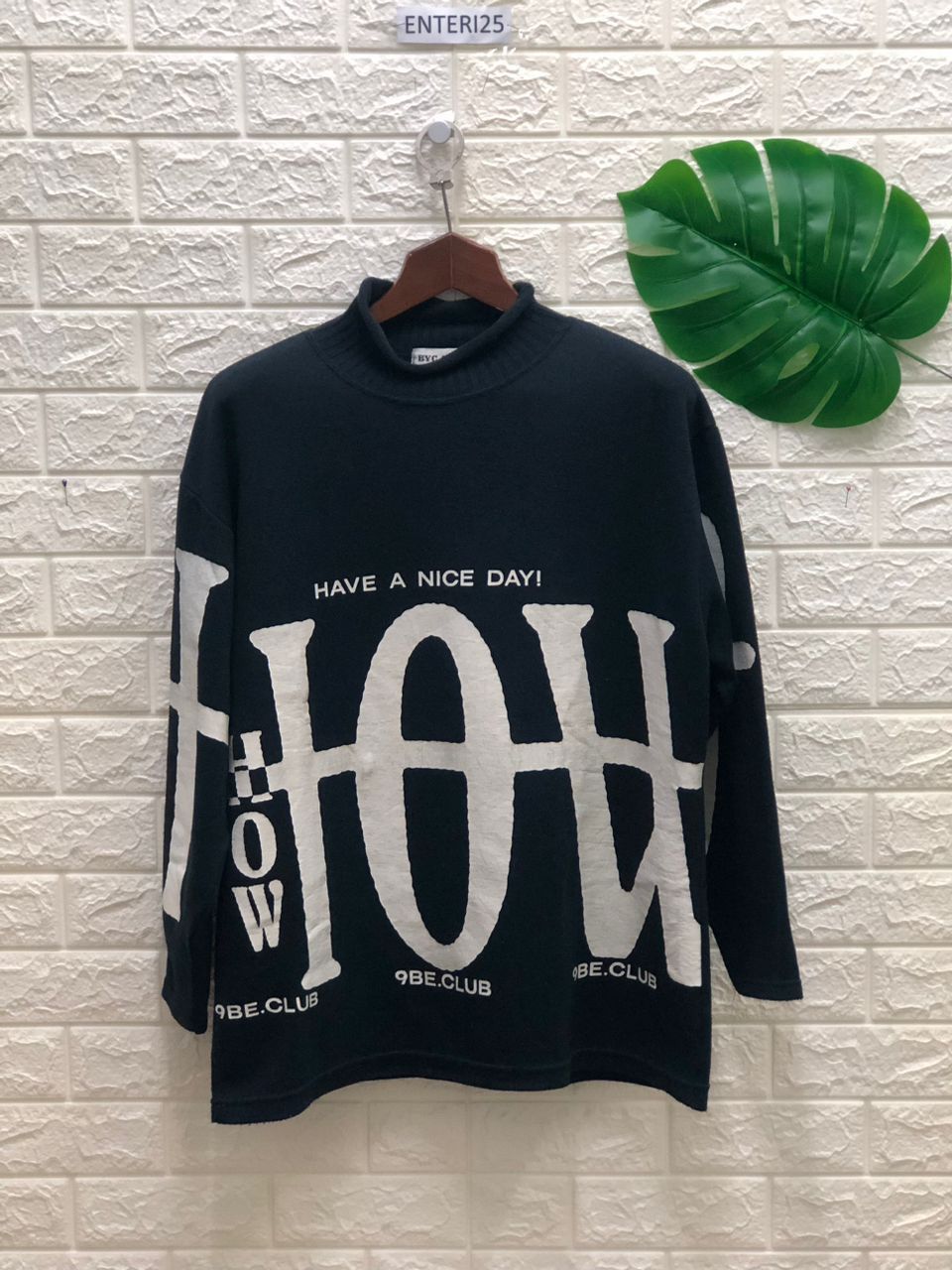 Vintage Vintage BYC Be Club 9BE HOW IOU Sweatshirt Pull OvER Size US M / EU 48-50 / 2 - 4 Thumbnail