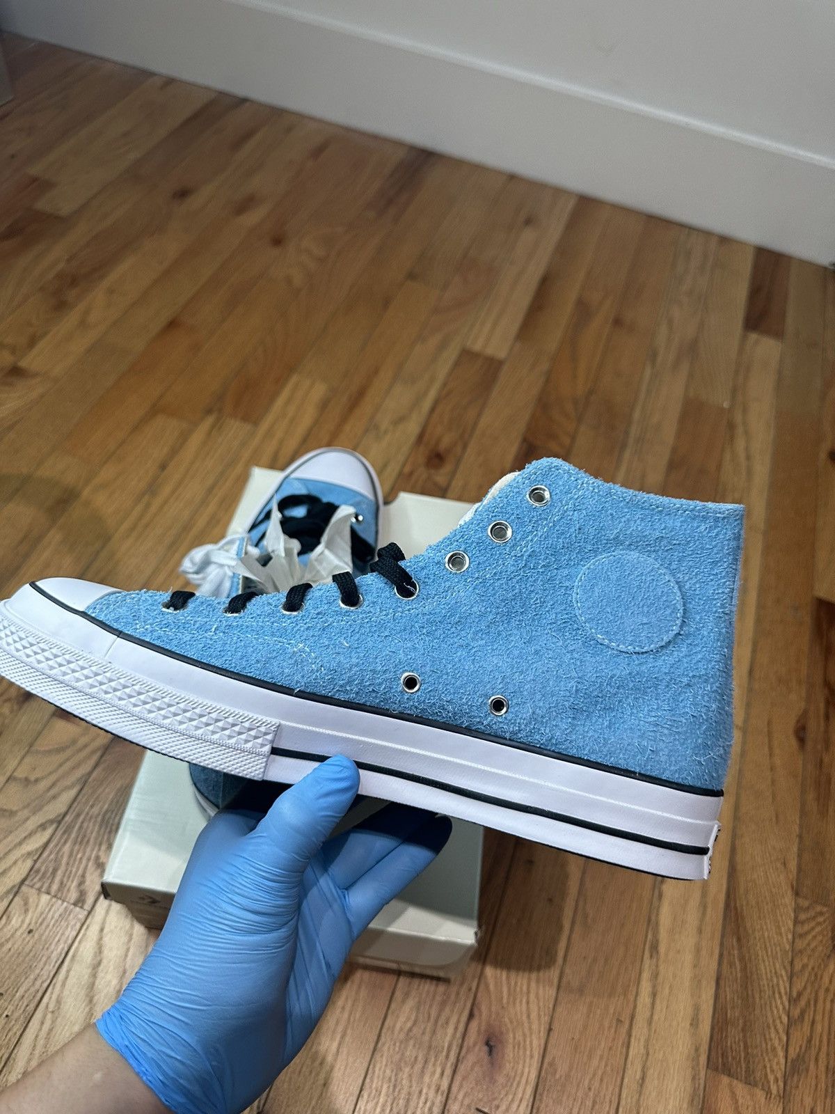 Converse × Stussy Converse x Stussy Chuck 70 High Top Sneakers 'Sky Blue' Size US 12 / EU 45 - 7 Thumbnail
