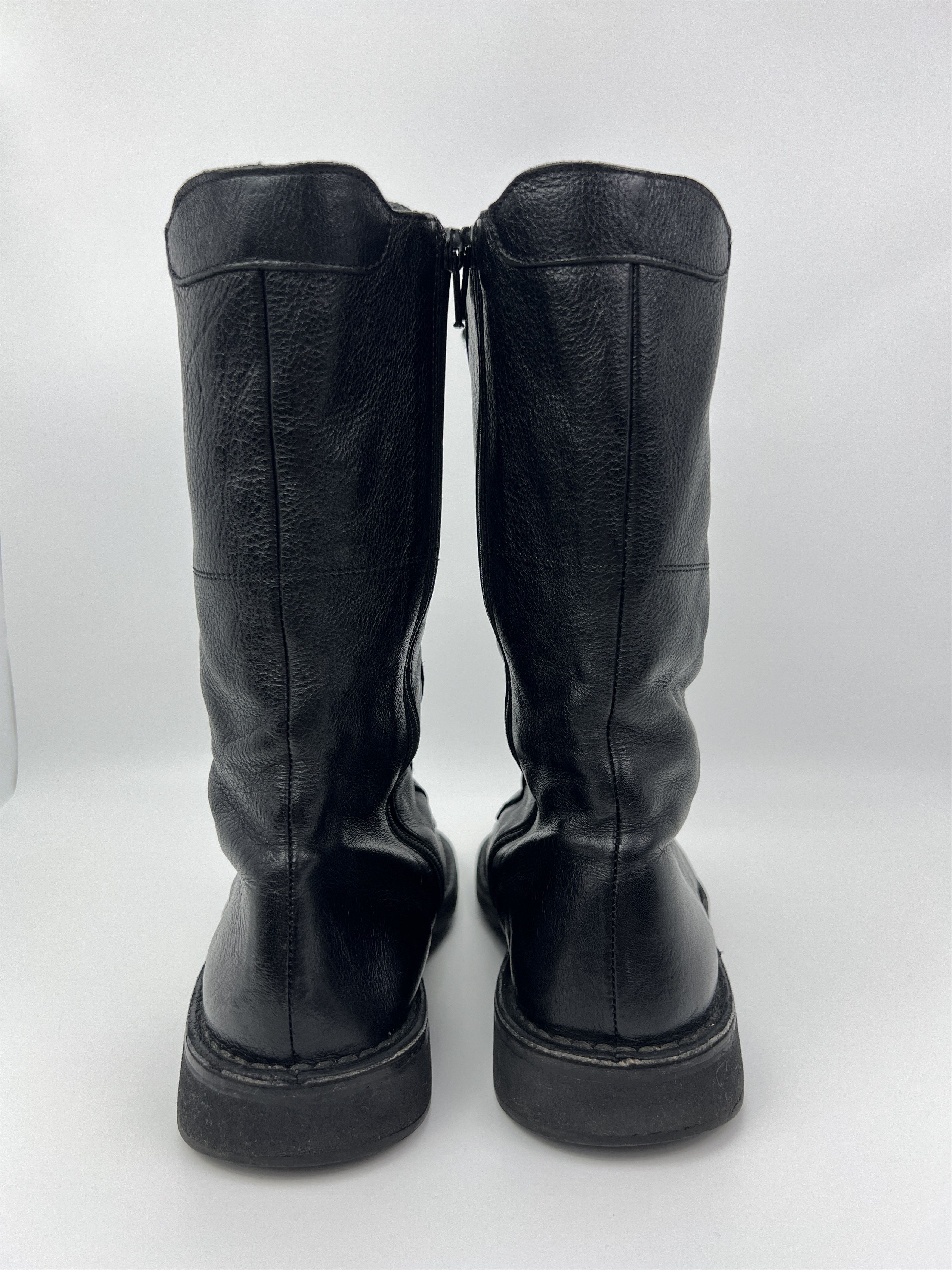 Vintage Vintage Avant Garde Laced Up Combat Leather Boots Size US 10 / IT 40 - 4 Thumbnail