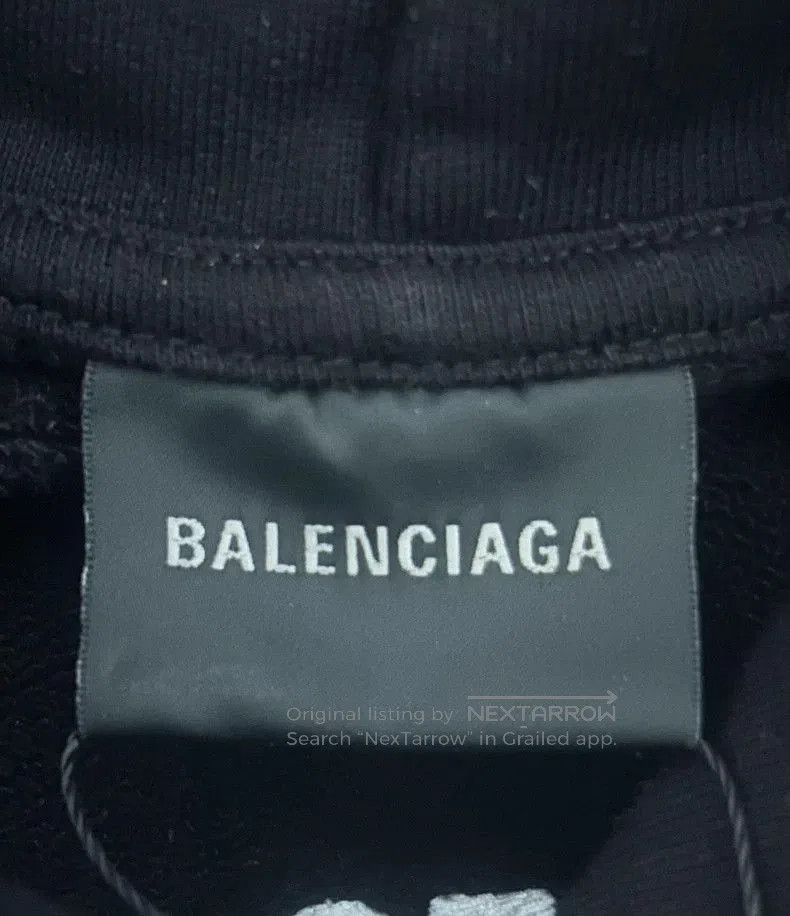 Balenciaga Balenciaga SS23 Black Embroidered Hoodie. Size US XS / EU 42 / 0 - 4 Thumbnail