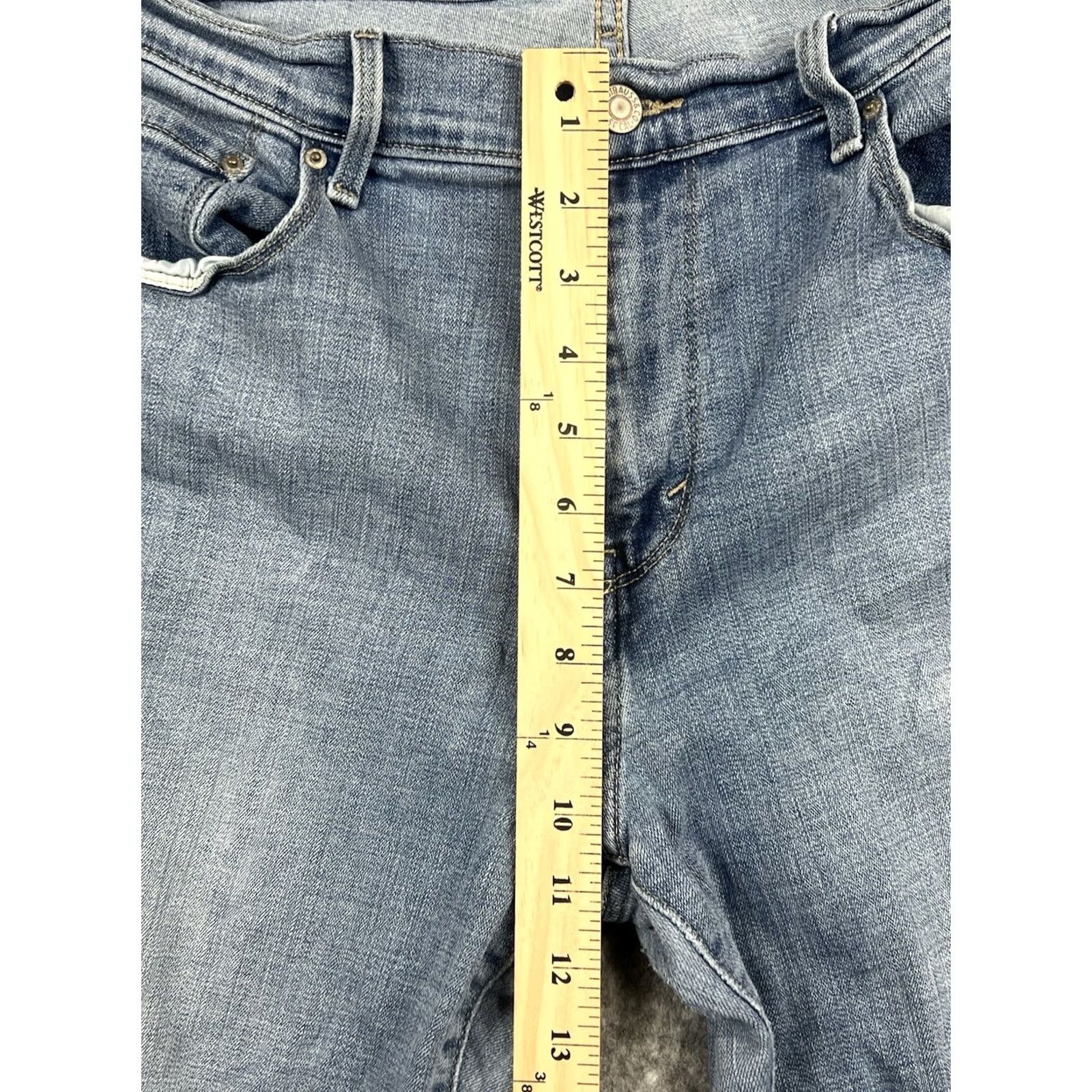 Levi's Levi's 505 Straight Fit Women's Jeans Blue Stretch Medium Wash Denim Size 14 Size 36" / US 14 / IT 50 - 6 Thumbnail