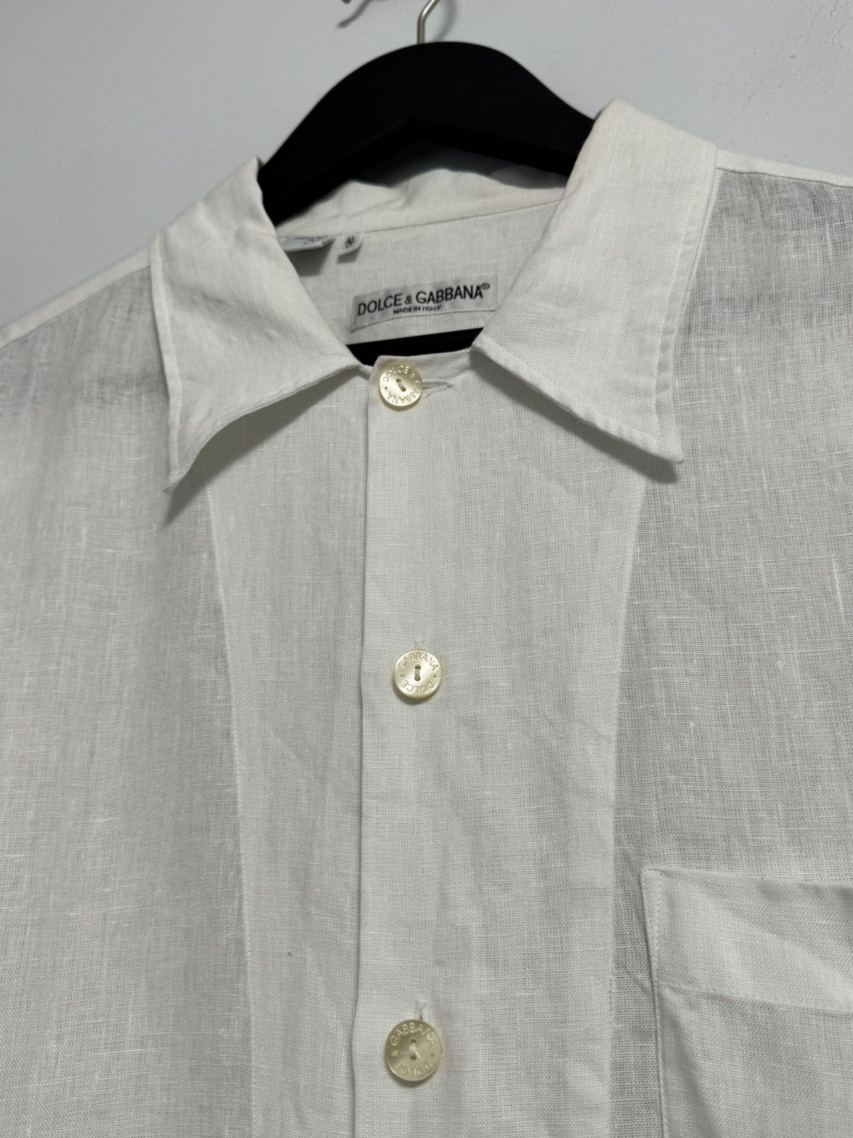 Dolce & Gabbana Dolce&Gabbana Button Up Shirt Luxury Lino Size 43/17 Size US XL / EU 56 / 4 - 5 Thumbnail