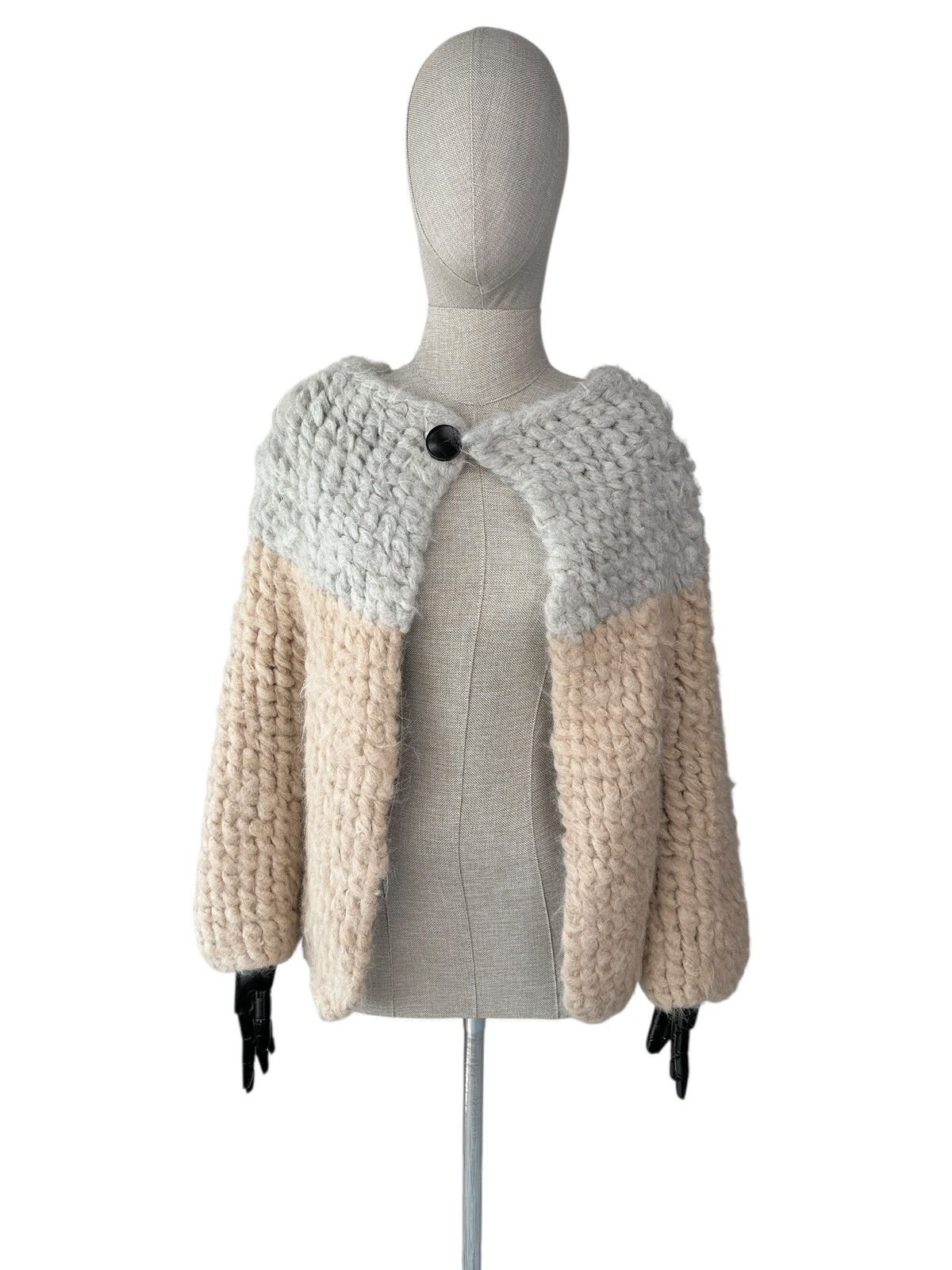 IRIS VON ARNIM 100% Alpaca Open Cardigan Chunky Knit XS/S