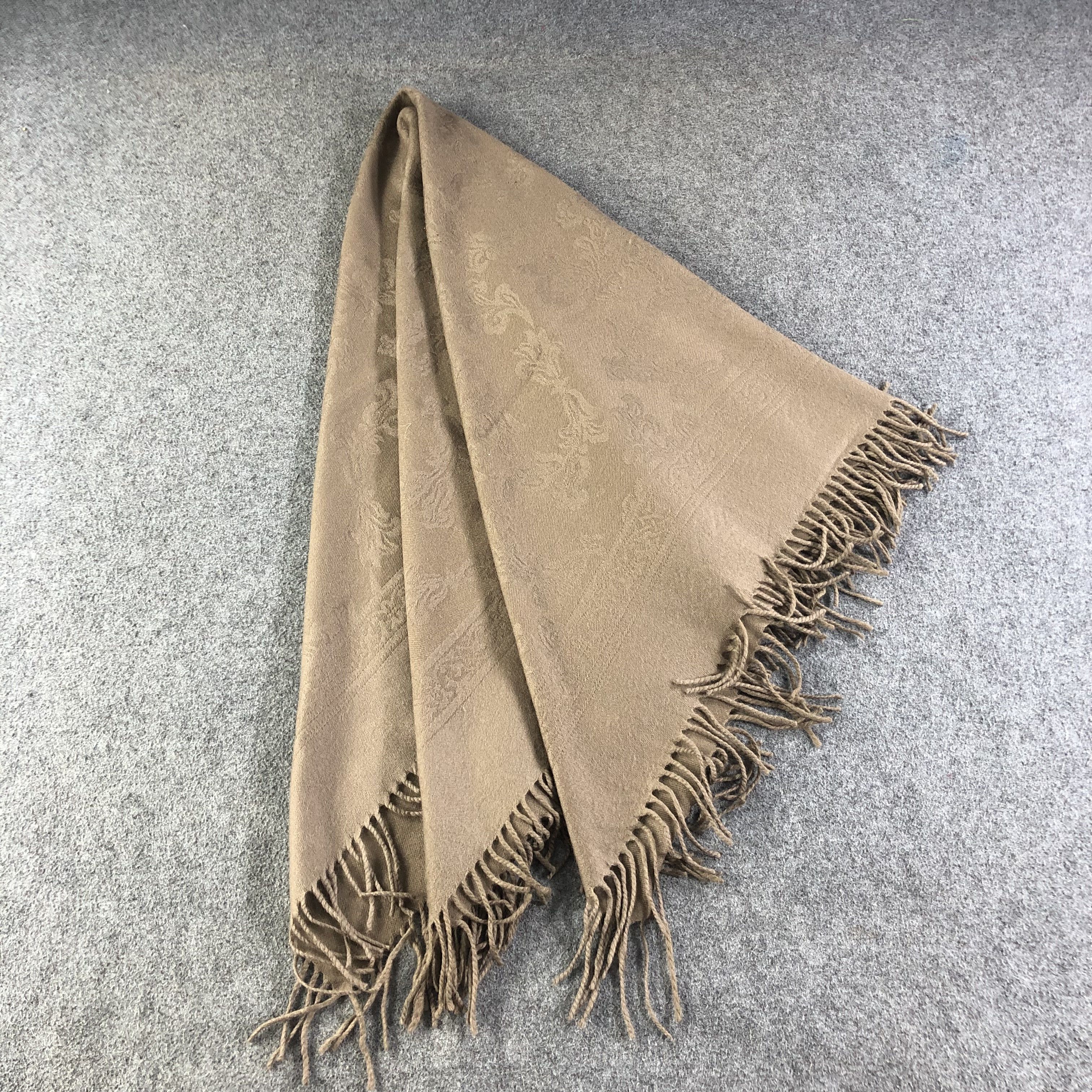 Japanese Brand Luciano Soprani Over Sized Wool Scarf Muffler Blanket V1113 Size ONE SIZE - 1 Thumbnail