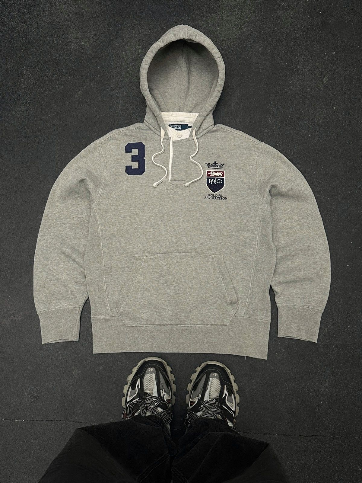 Polo Ralph Lauren × Vintage Polo Ralph Lauren Hoodie 867 Madison Vintage 90s Streetwear Size US M / EU 48-50 / 2 - 1 Thumbnail