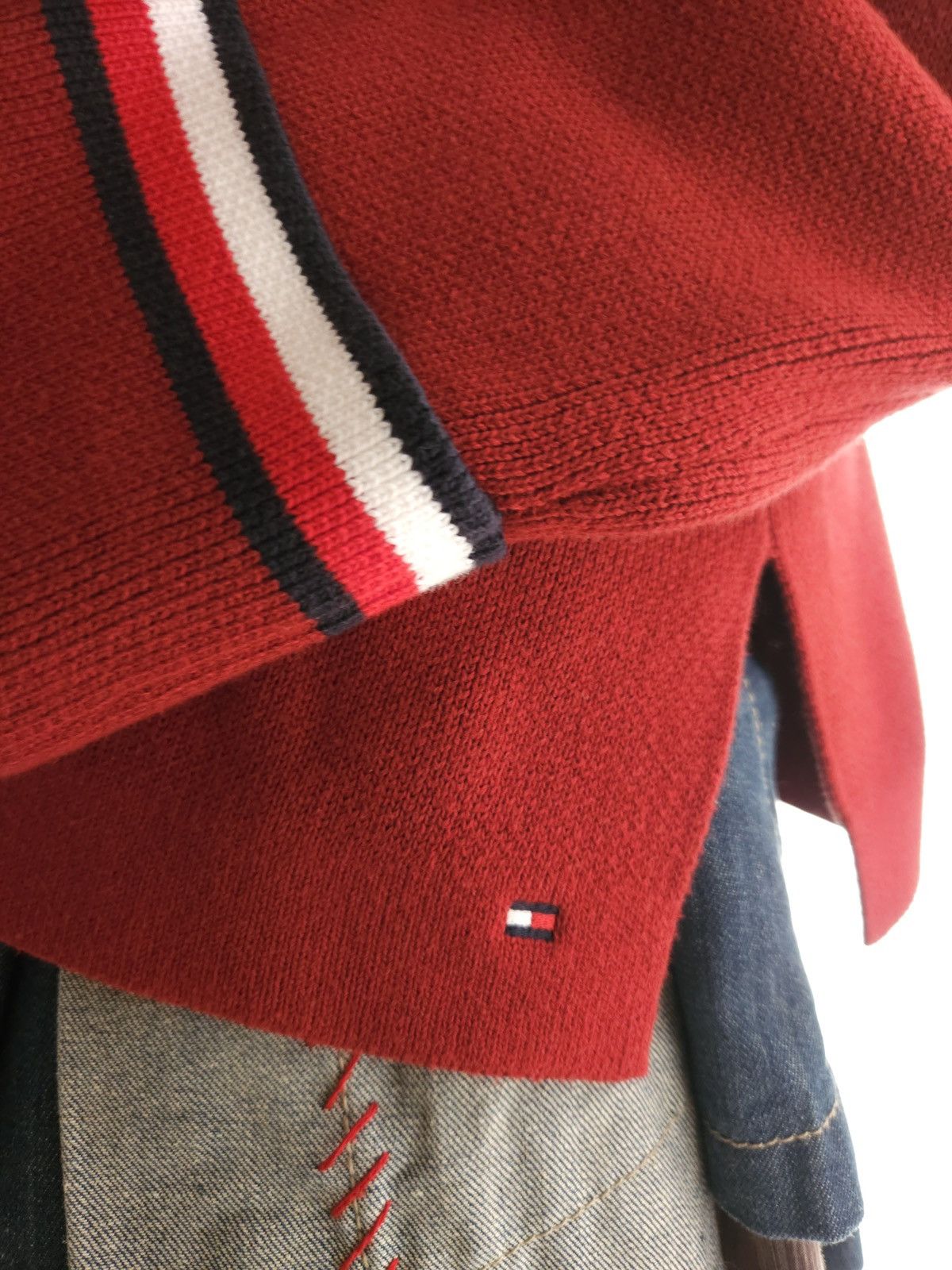 Designer × Tommy Hilfiger TOMMY HILFIGER Burgundy Relaxed Turtleneck Sweater Size XS / US 0-2 / IT 36-38 - 12 Thumbnail