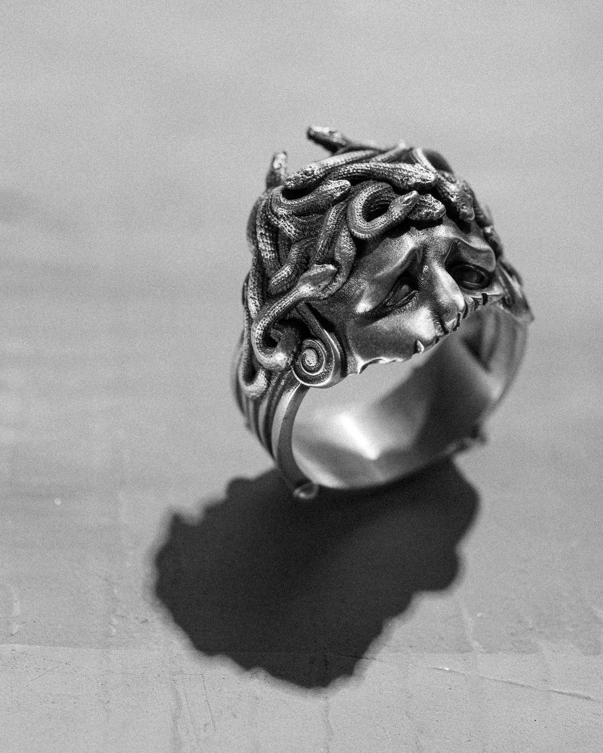 🐍 Wounded Medusa Handmade 925 Silver Ring 🐍
