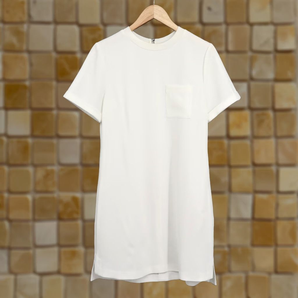 Alice + Olivia Alice & Olivia Women's Catalina Tee Shirt Dress White Sz M Size M / US 6-8 / IT 42-44 - 1 Thumbnail