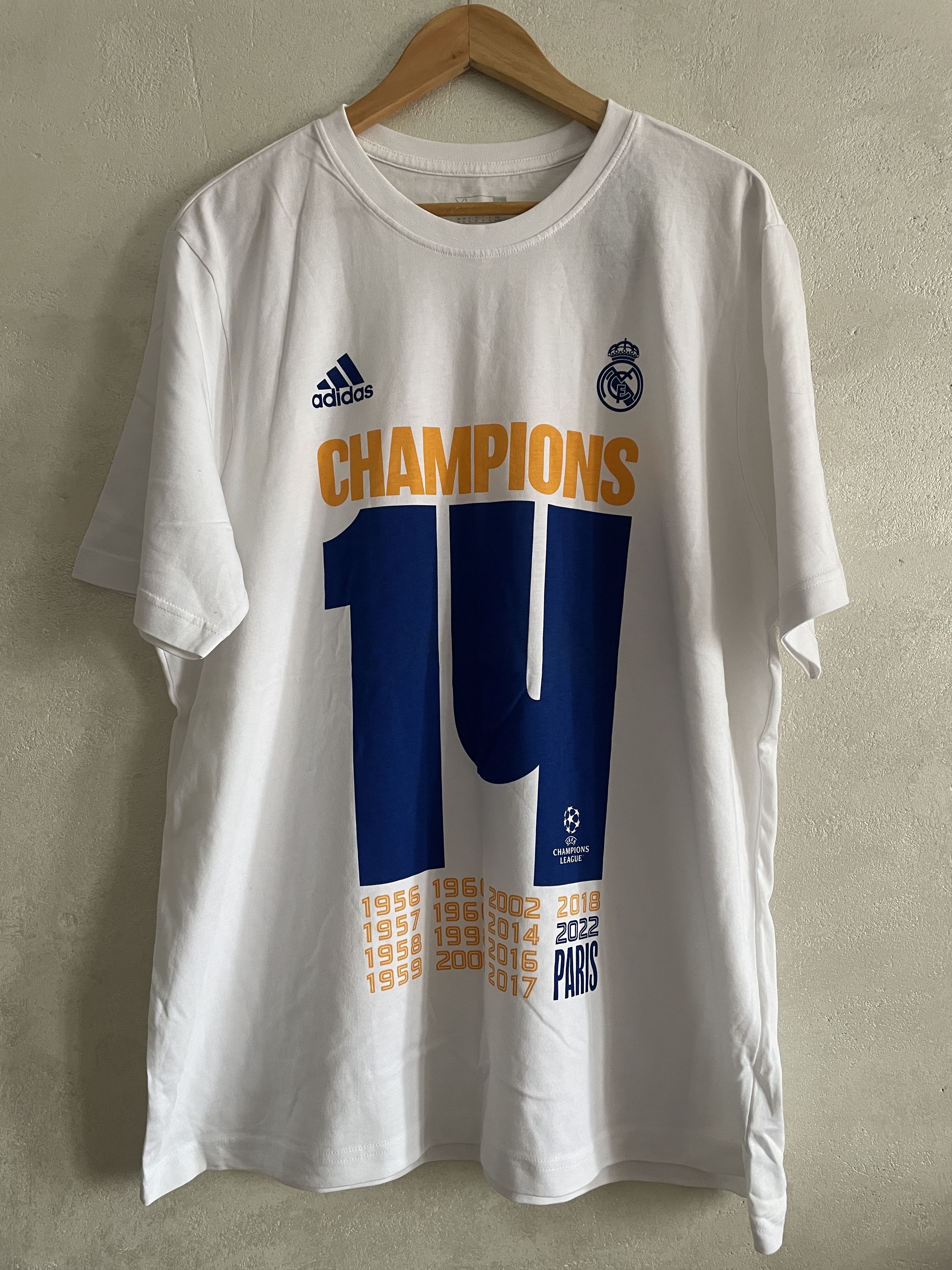 Adidas Real Madrid Jersey 2022 Champions Football Shirt Camiseta Size US XL / EU 56 / 4 - 1 Thumbnail