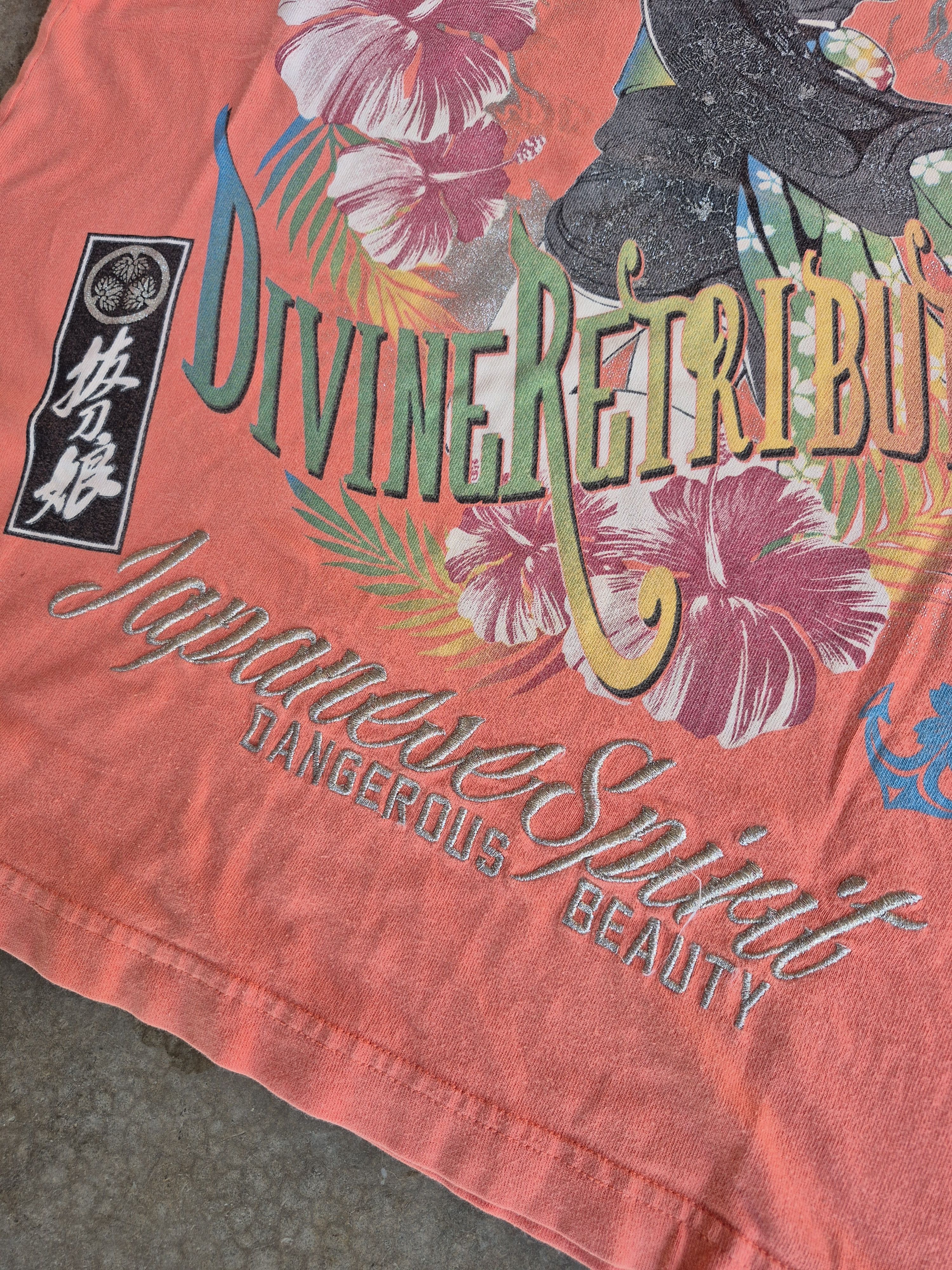 Japanese Brand 🔥 Divine Retribution Japan Samurai Yakuza Sukajan Tee Size US XL / EU 56 / 4 - 4 Thumbnail