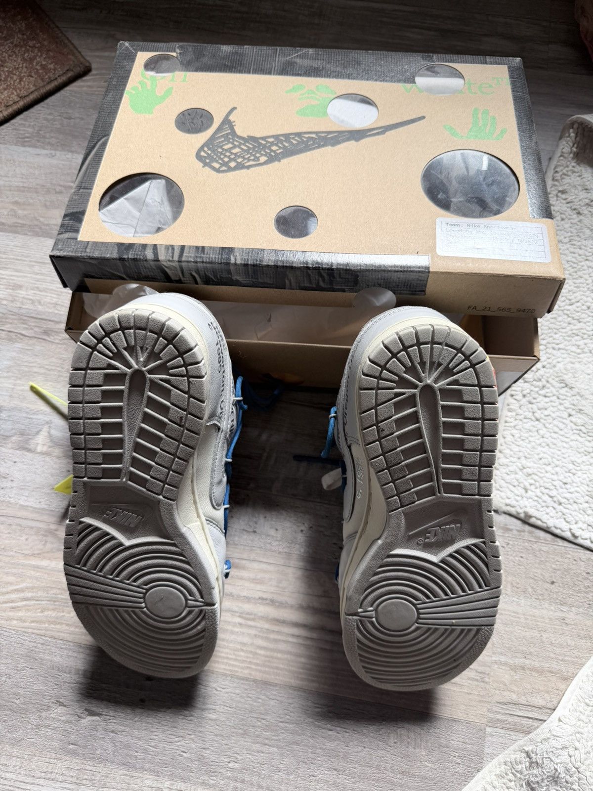 Nike × Off-White VIRGIL OFF-WHITE NIKE DUNKS LOT 10 Size US 9.5 / EU 42-43 - 2 Thumbnail