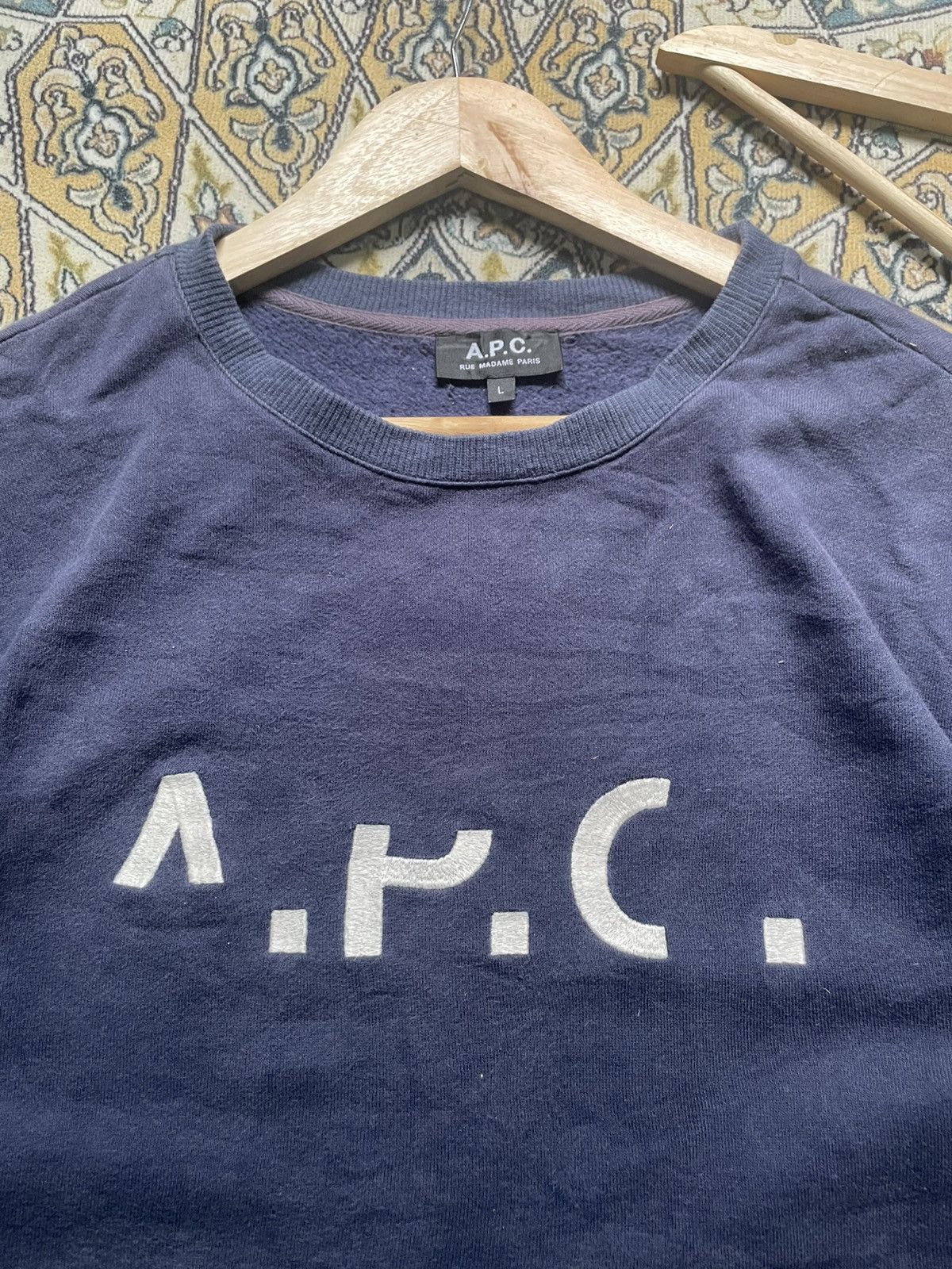 A.P.C. A.P.C Crewneck Sweatshirt Size US L / EU 52-54 / 3 - 3 Thumbnail