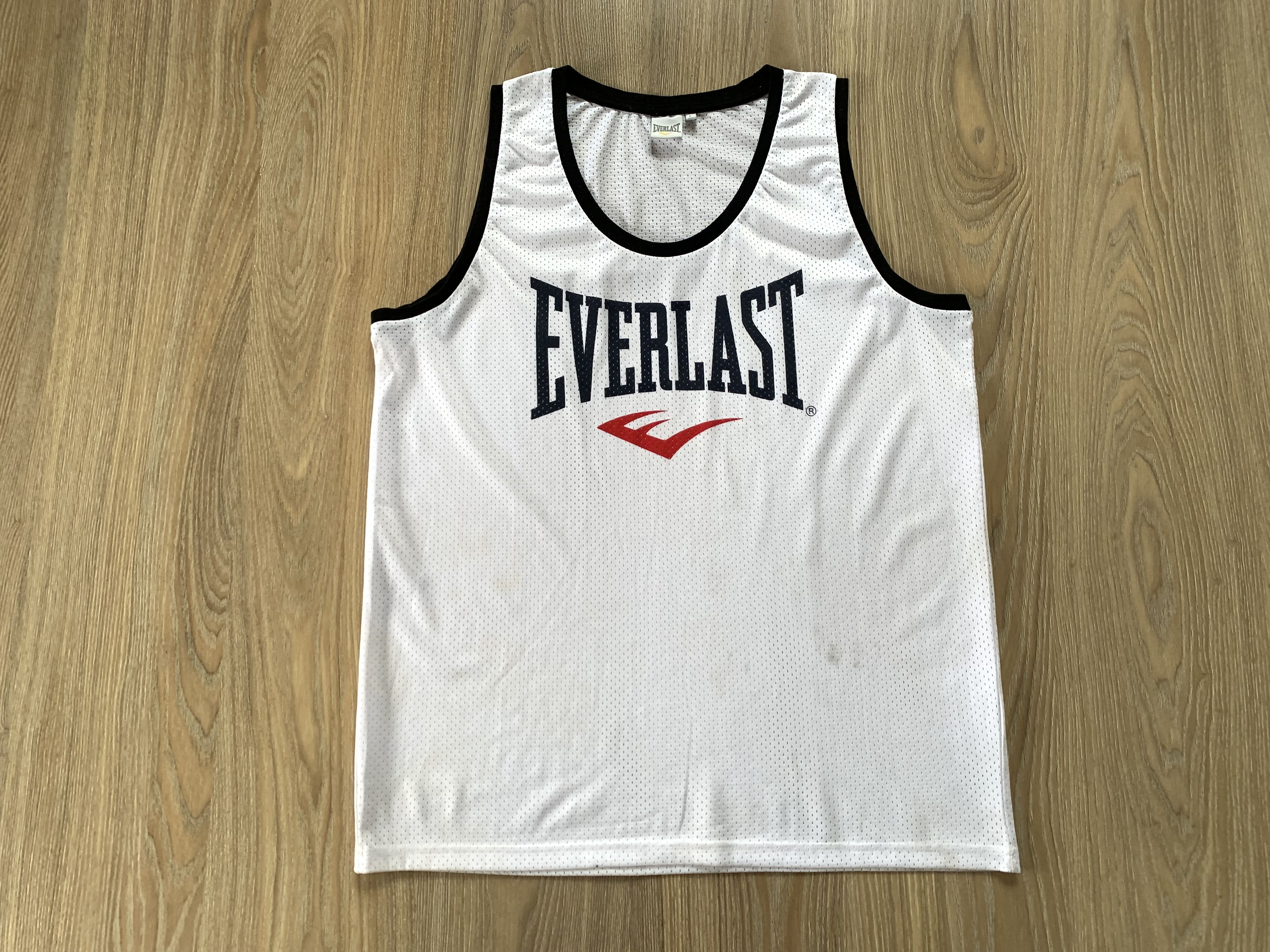 Everlast × Vintage White Everlast Mesh Printed Tank Top Size US L / EU 52-54 / 3 - 2 Thumbnail