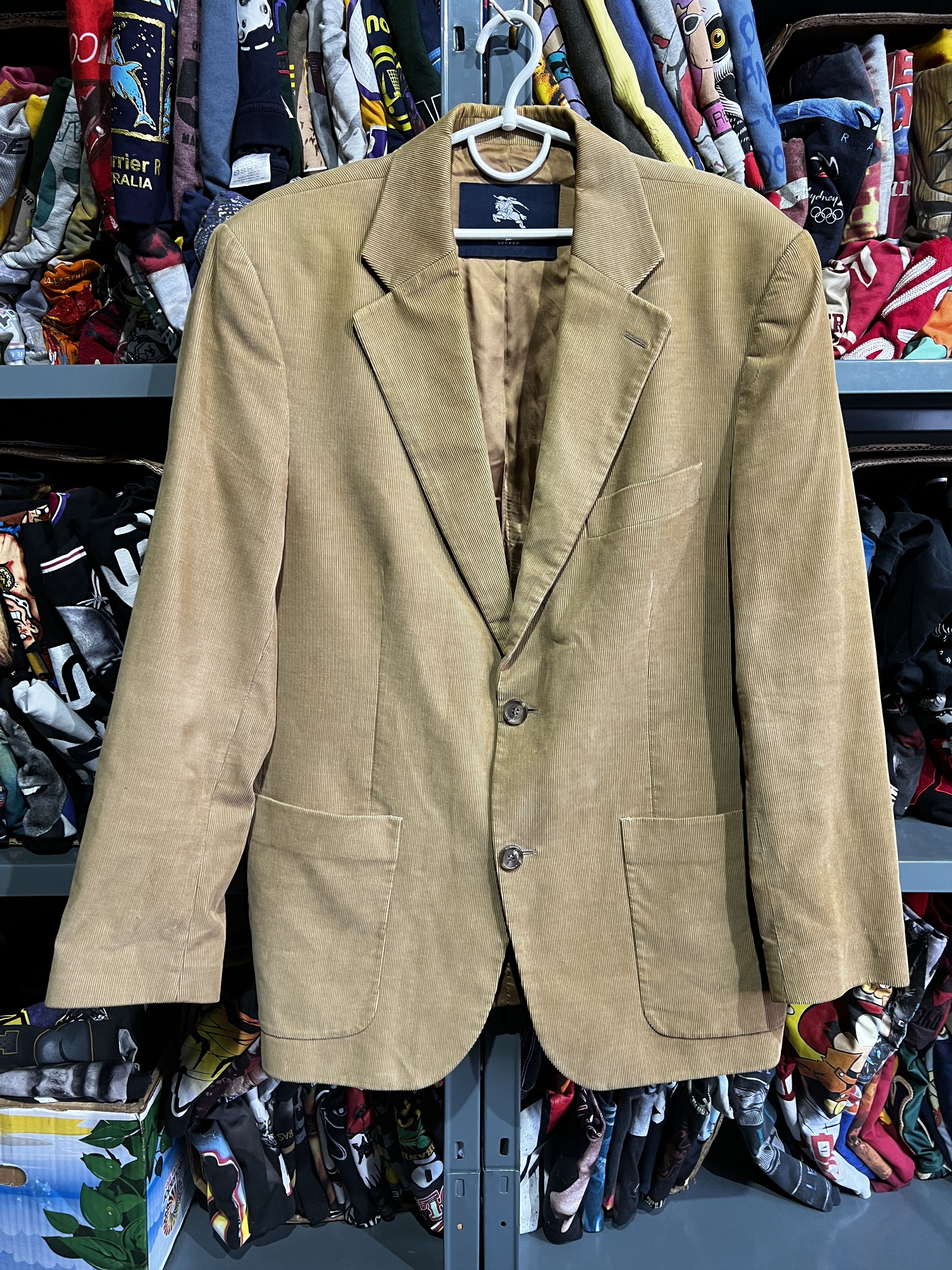 Vintage Burberry London Blazer Jacket size 56 Corduroy