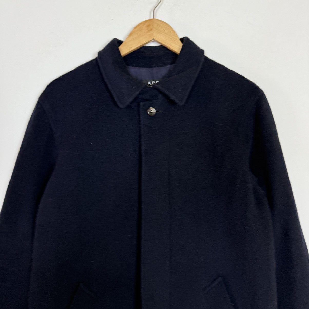 A.P.C. A.P.C. Rue Madame Paris Wool Mac Coat Navy Size US XS / EU 42 / 0 - 6 Thumbnail