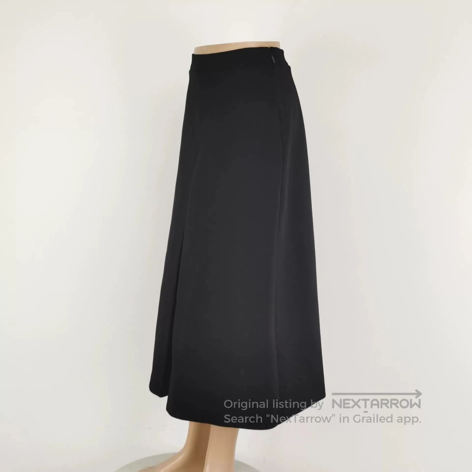 Saint Laurent Paris Saint Laurent Black Wool Long Skirt. Size 37" - 2 Thumbnail