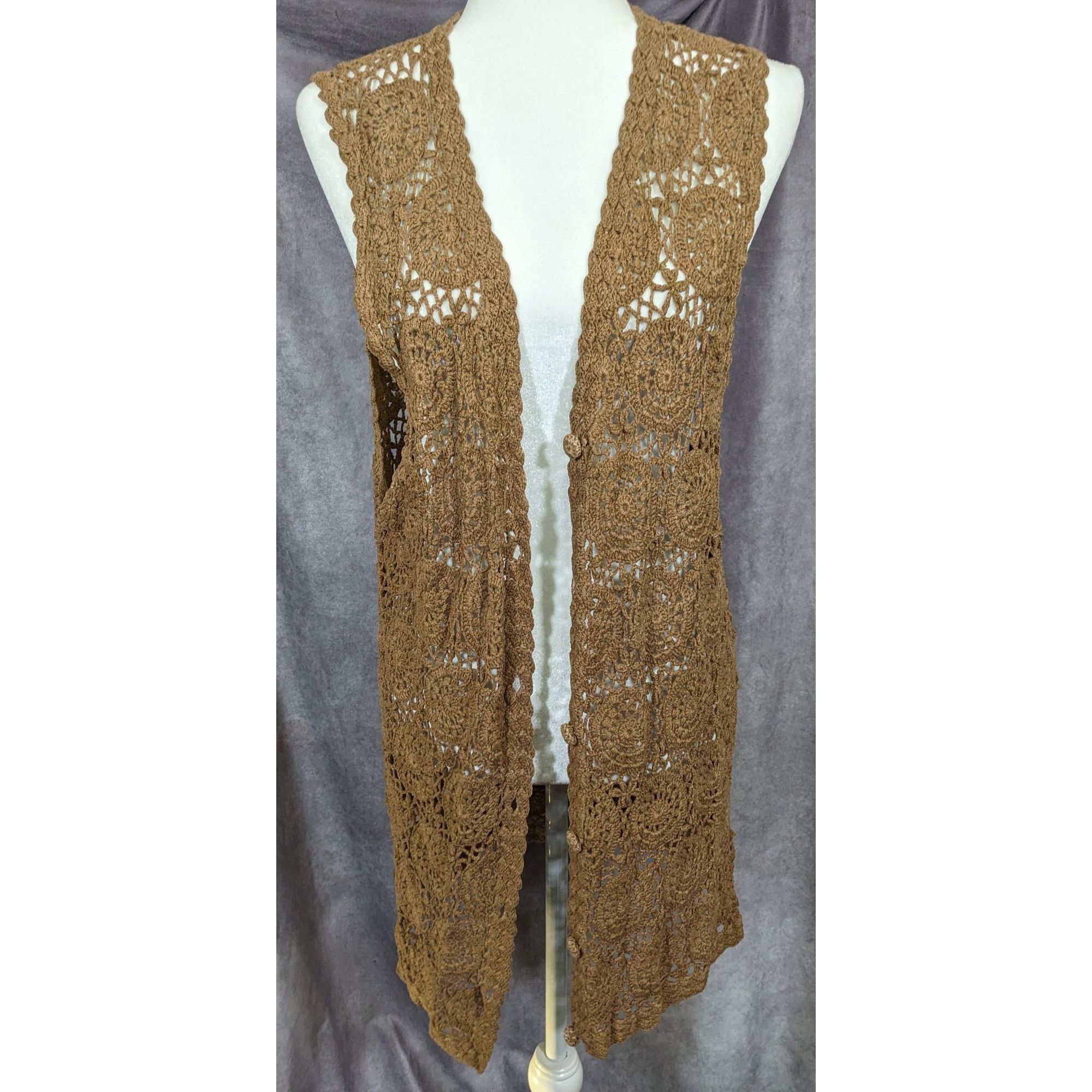 Other Vintage 90s Bohemian Silk Vest by SML Sport Size M / US 6-8 / IT 42-44 - 6 Thumbnail