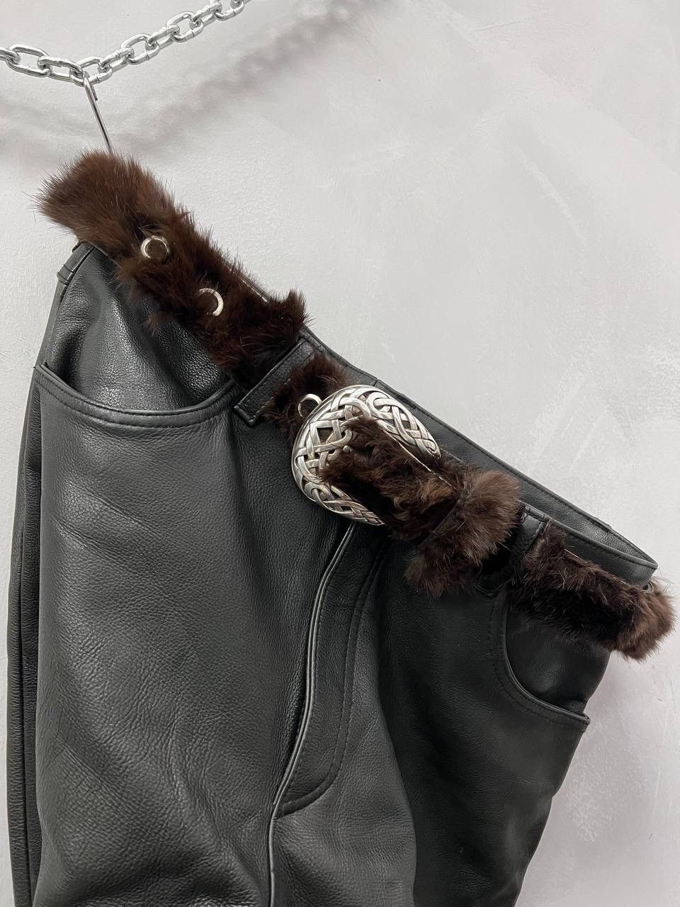 If Six Was Nine × Japanese Brand × Le Grande Bleu (L.G.B.) Vintage mink fur studded belt HYSTERICGLAMOUR Y2K Size ONE SIZE - 1 Thumbnail
