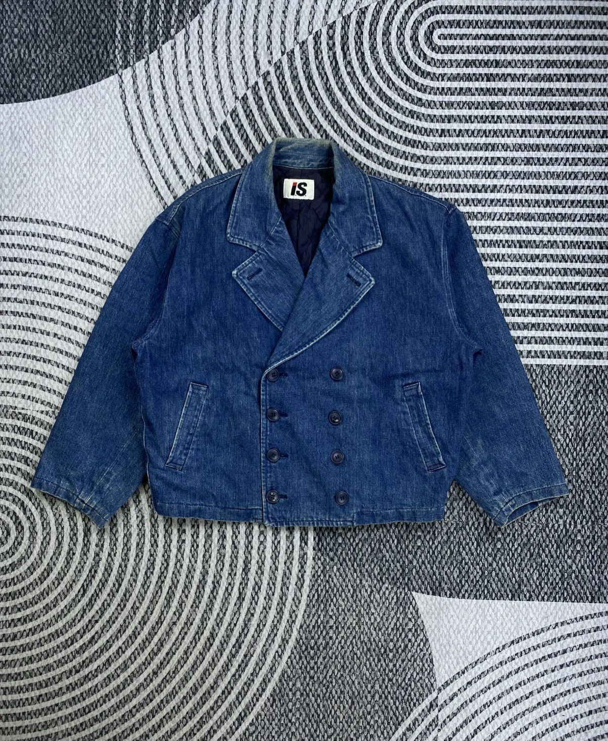 Issey Miyake Vintage Issey Miyake Double Breast Denim Jacket Size US L / EU 52-54 / 3 - 1 Thumbnail