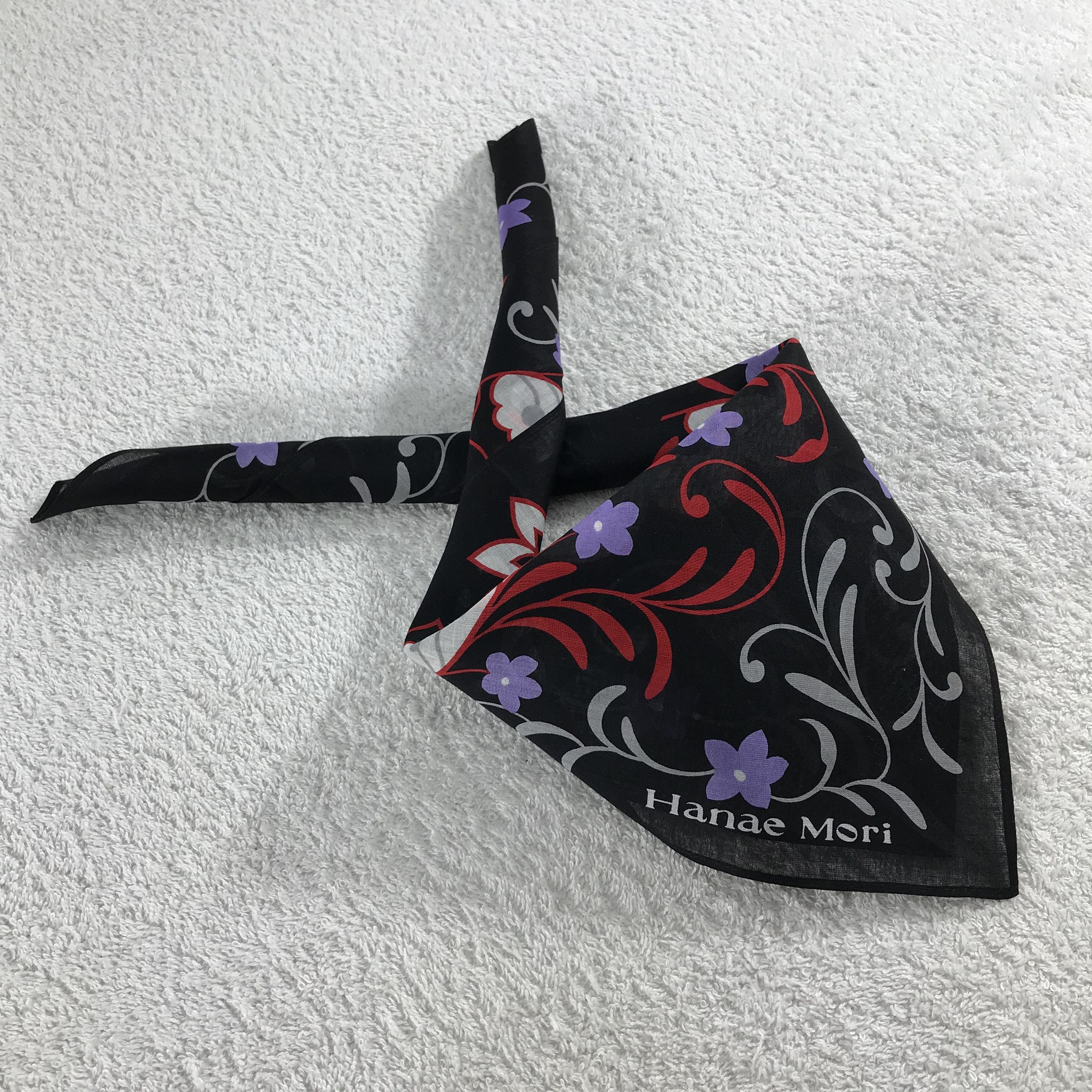 Hanae Mori × Vintage Hanae Mori Bandana / Handkerchief / Neckerchief - S341 Size ONE SIZE - 4 Thumbnail