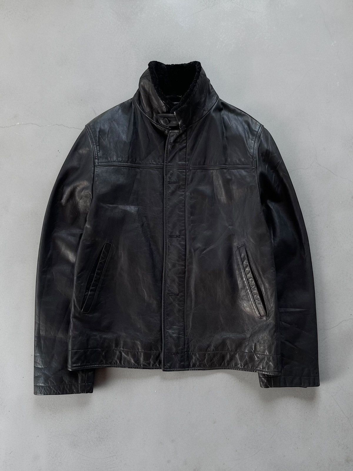 Banana Republic × Peter Do F/W 2010 BANANA REPUBLIC MEN'S GENUINE LEATHER JACKET Size US M / EU 48-50 / 2 - 2 Thumbnail