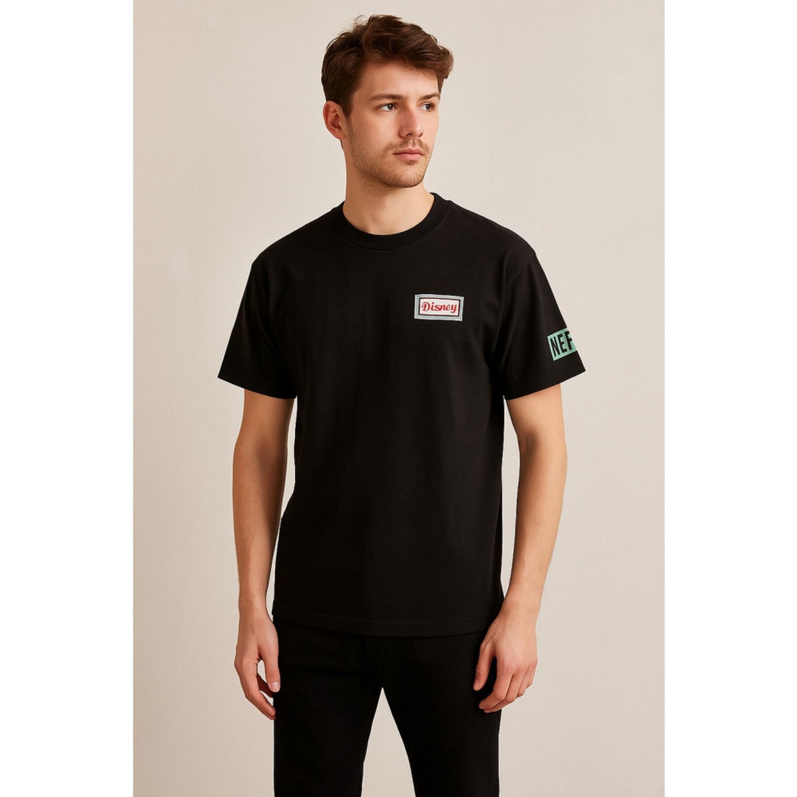 Disney Disney Streetwear Graphic Tee Neff Logo Patch Black M Size US M / EU 48-50 / 2 - 1 Thumbnail