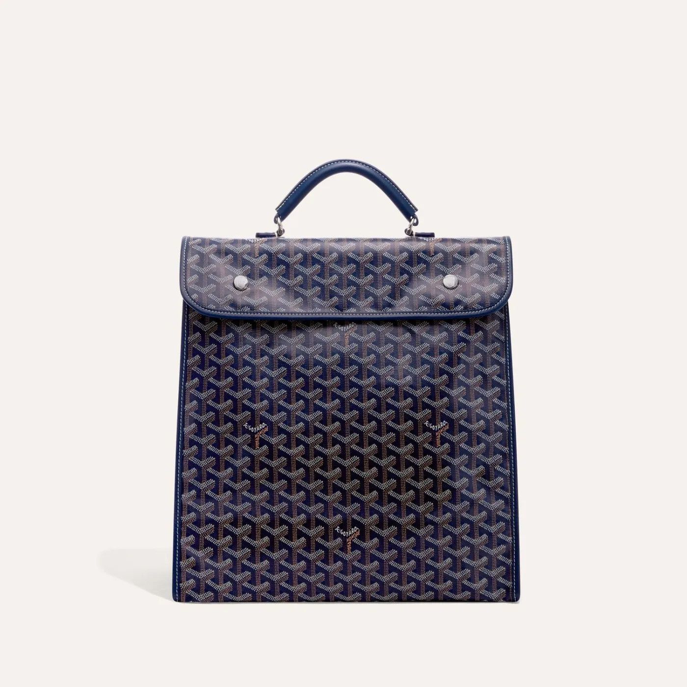 Goyard GOYARD BACKPACK MONOGRAM LEATHER BLACK WHITE SAINT