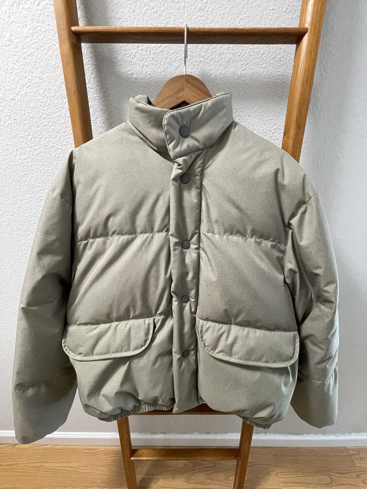 Our Legacy Our Legacy Inhale Puffa Beige Puffer Down Jacket sz 44