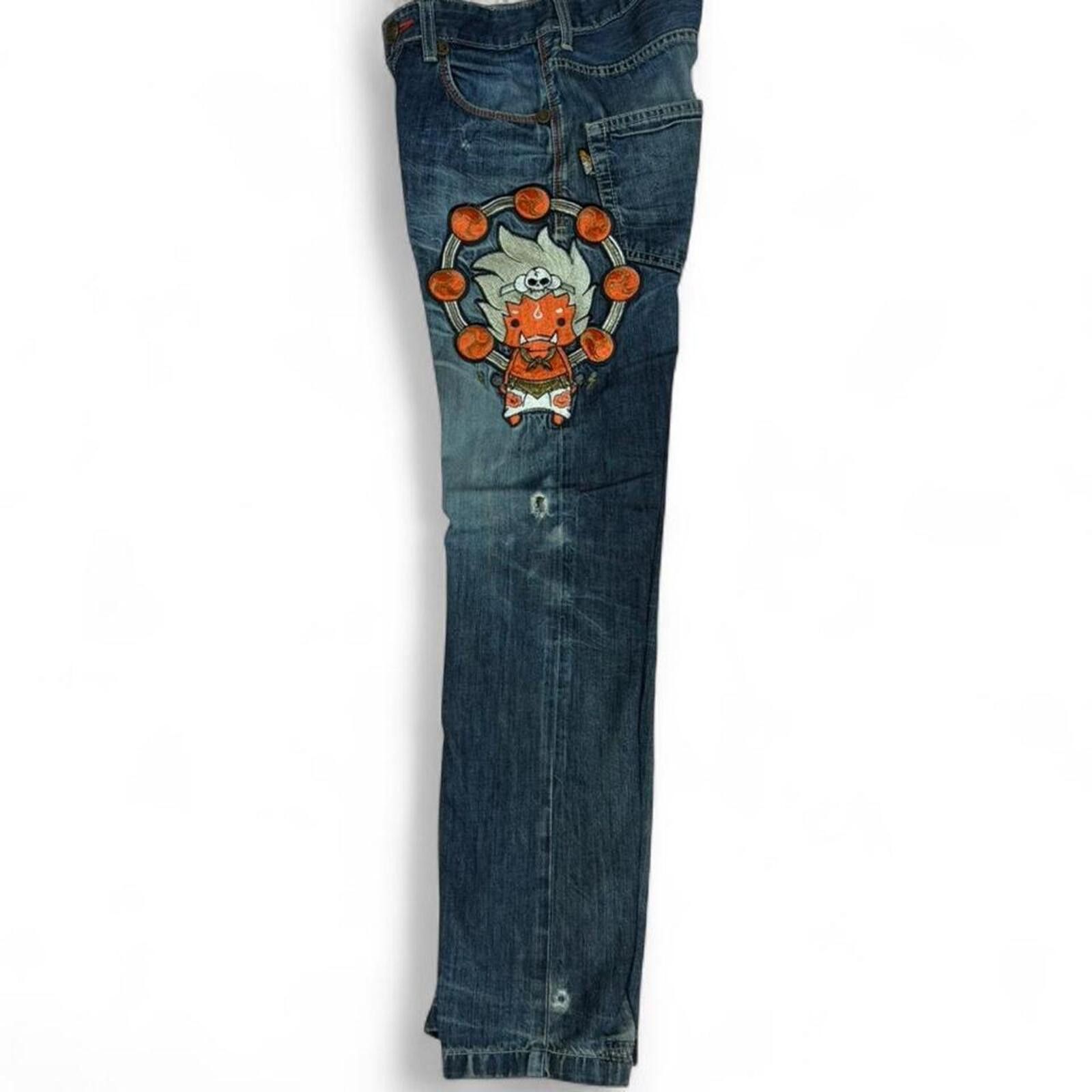 True Religion Y2K Vintage Ultra Rare Jizo denim jeans Size US 27 - 4 Thumbnail