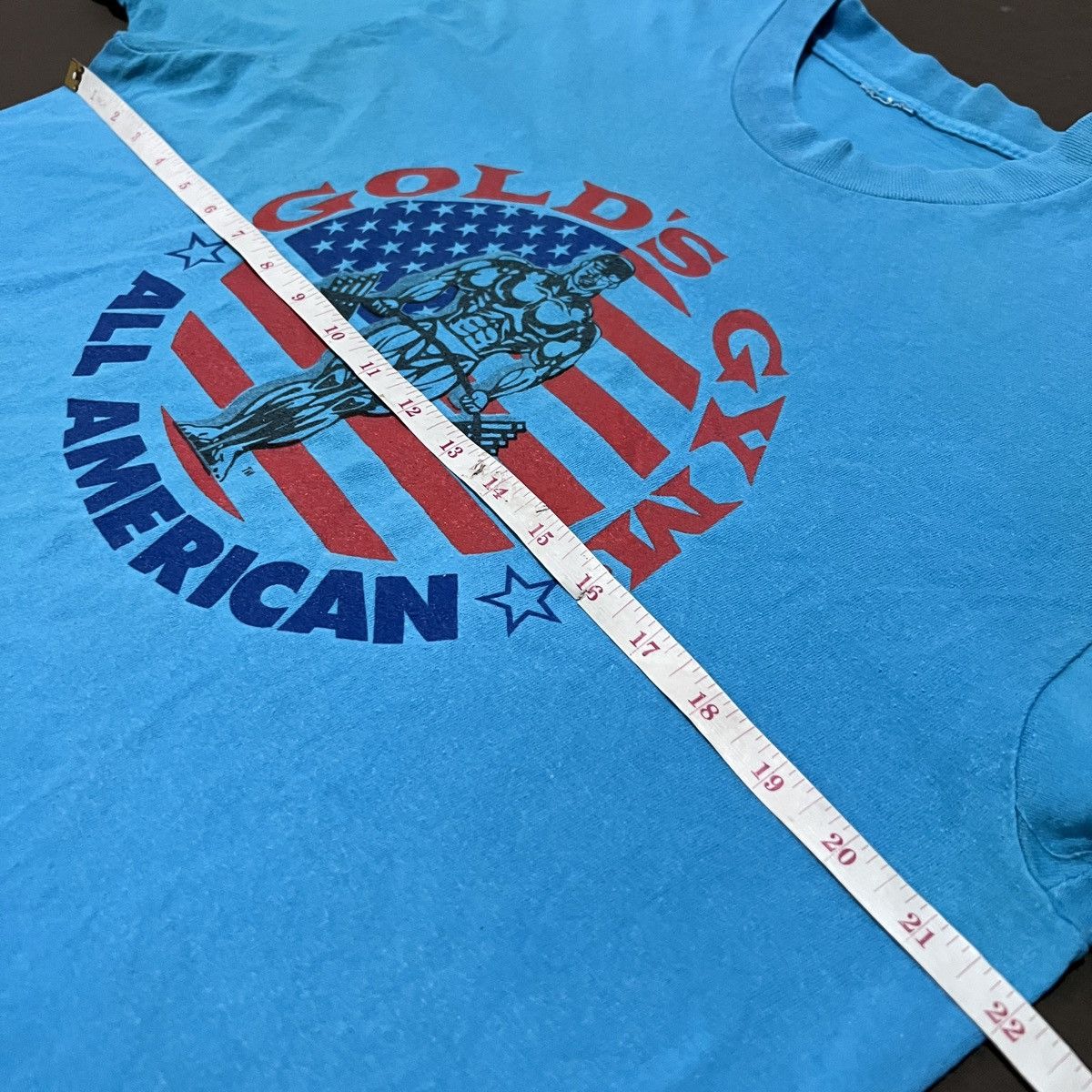 Vintage Vintage 90s GOLD’S GYM Fitness Promo Tee Shirt Size US L / EU 52-54 / 3 - 7 Thumbnail