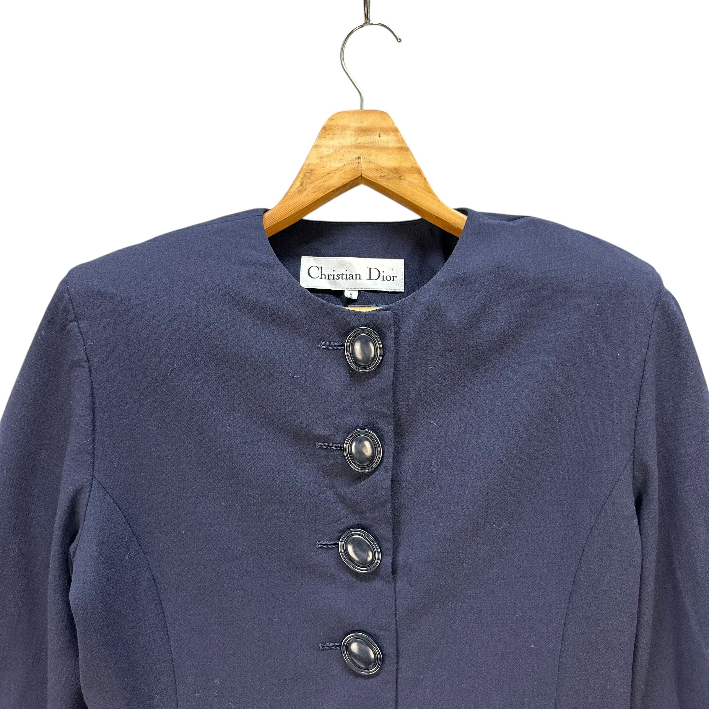 Christian Dior Monsieur CHRISTIAN DIOR Formal Jacket Wool Crop Jacket #A79-1908 Size S / US 4 / IT 40 - 2 Thumbnail