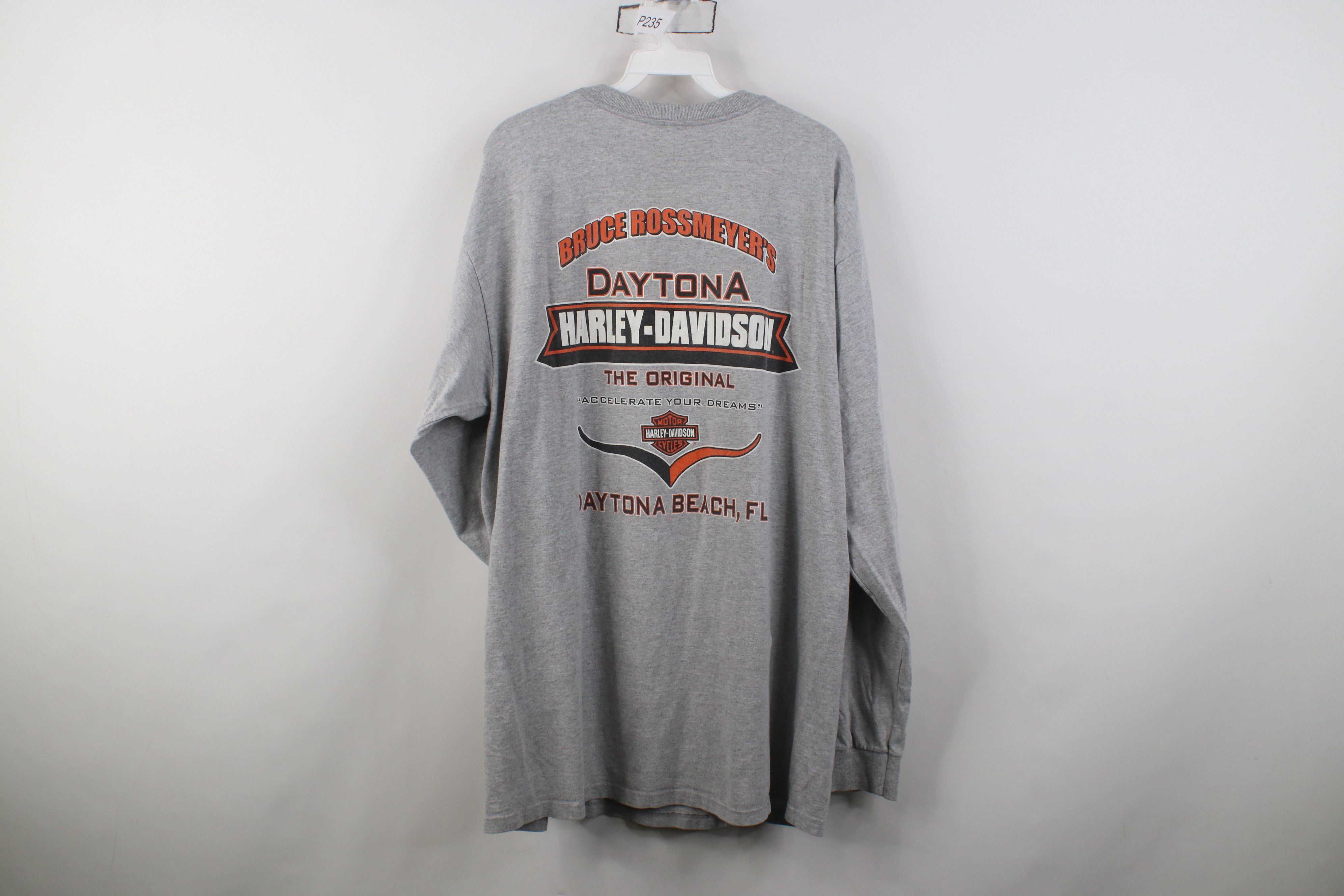 Harley Davidson Vintage Y2K 2005 Harley Davidson Long Sleeve T-Shirt Gray Size US L / EU 52-54 / 3 - 13 Thumbnail