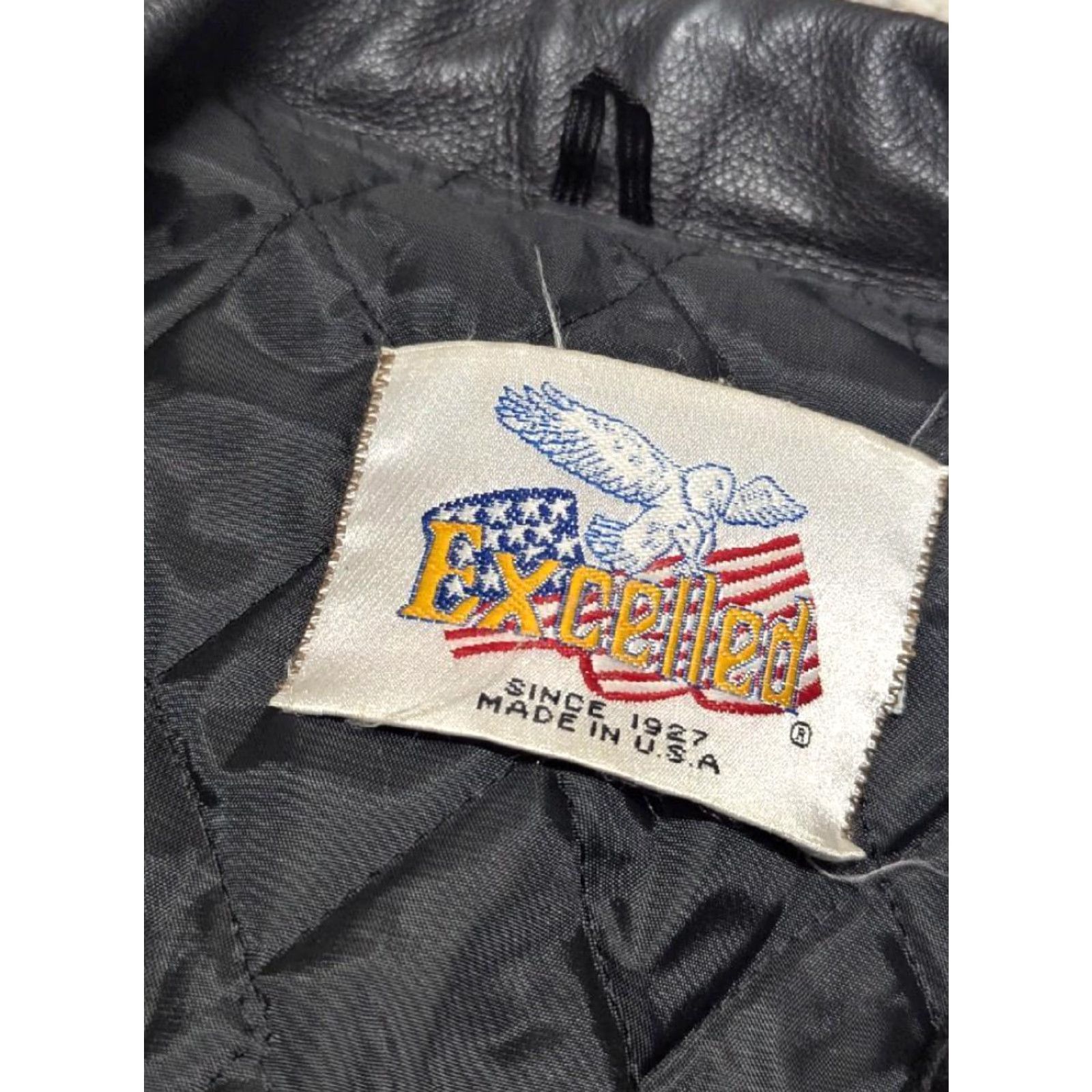 Vintage VINTAGE Excelled Motorcycle Jacket XL Black Leather 46-48 Men Concho US Made N/A Size US XL / EU 56 / 4 - 5 Thumbnail