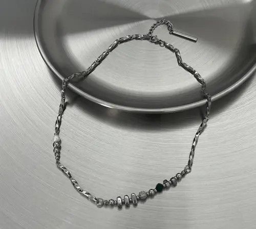 Jewelry Silver & Beaded Necklace Size ONE SIZE - 5 Thumbnail