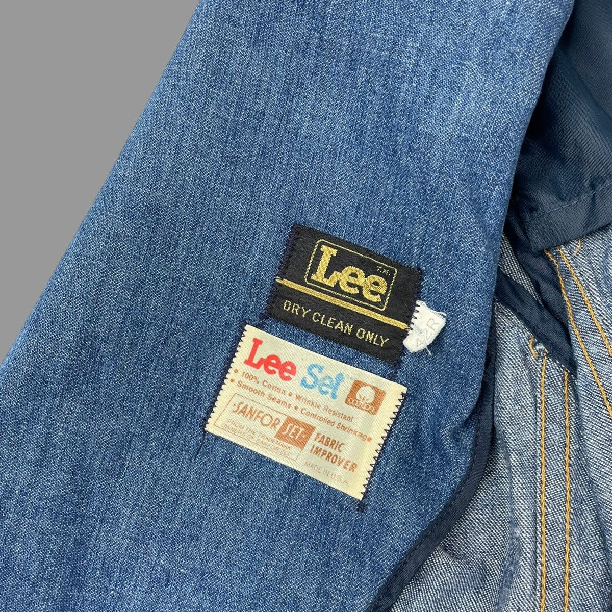 Lee × Vintage Vintage 1970s Lee denim sanforized blazer jacket Size US L / EU 52-54 / 3 - 5 Thumbnail