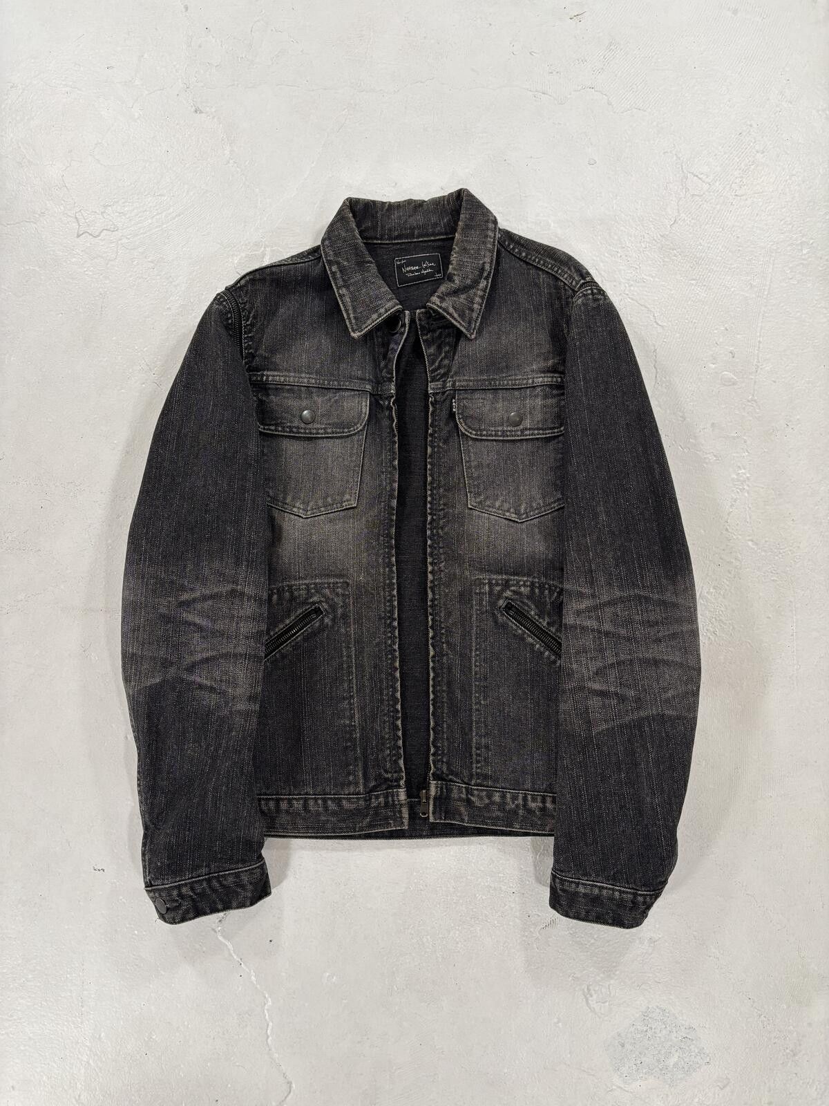 Number (N)ine Number (Nine) Black Denim Zip Jacket | Grailed