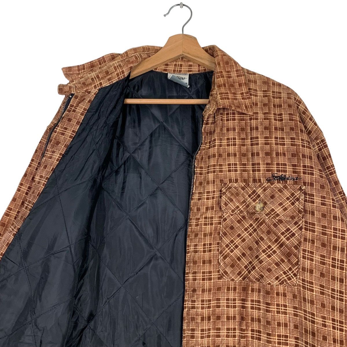 Japanese Brand SCOMMESSA Checked Plaid Zipper Flannel Jacket #0384-C18 Size US L / EU 52-54 / 3 - 10 Thumbnail