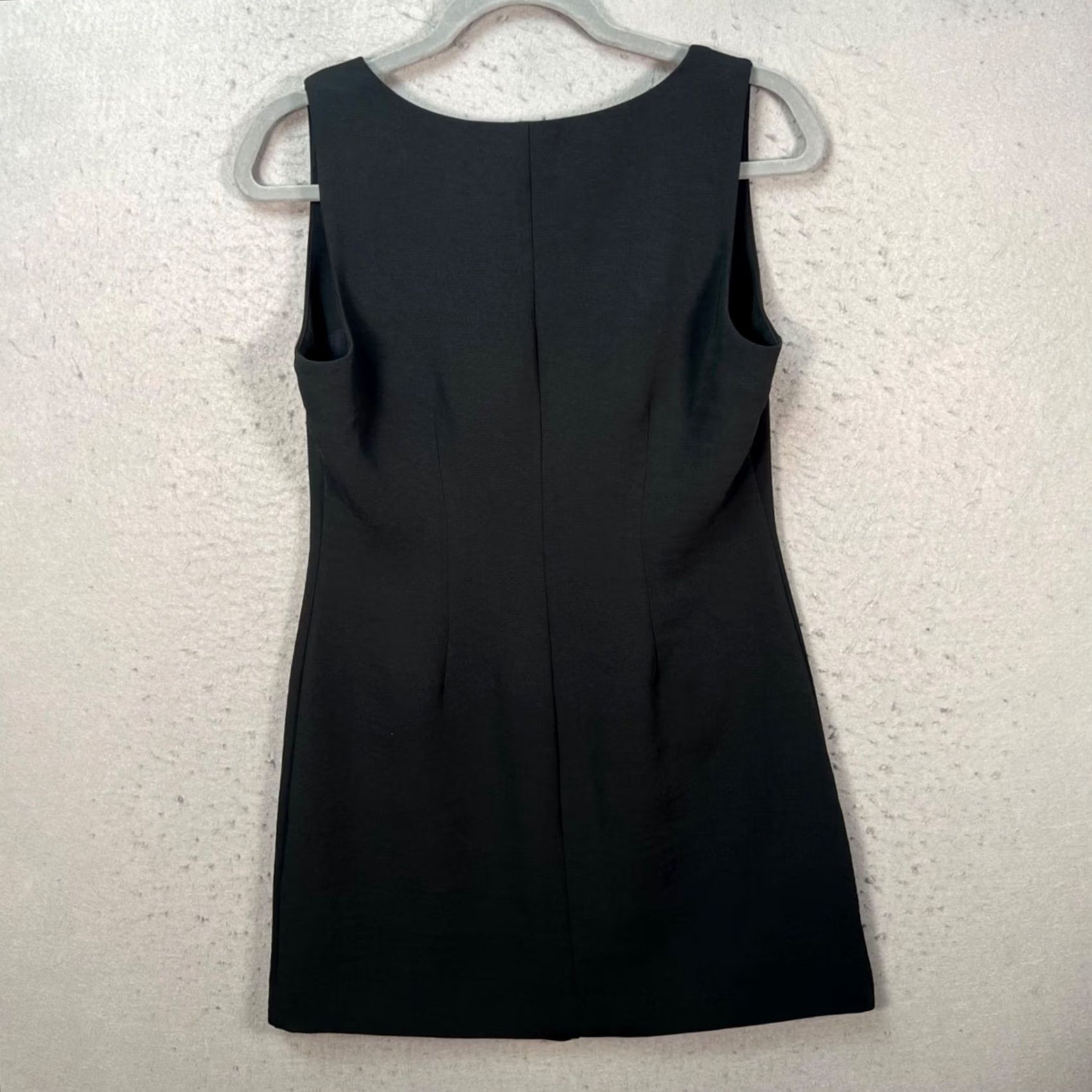 Abercrombie & Fitch Abercrombie & Fitch Womens Small Petite Black Sleeveless Button-Front Mini Dress Size S / US 4 / IT 40 - 2 Thumbnail