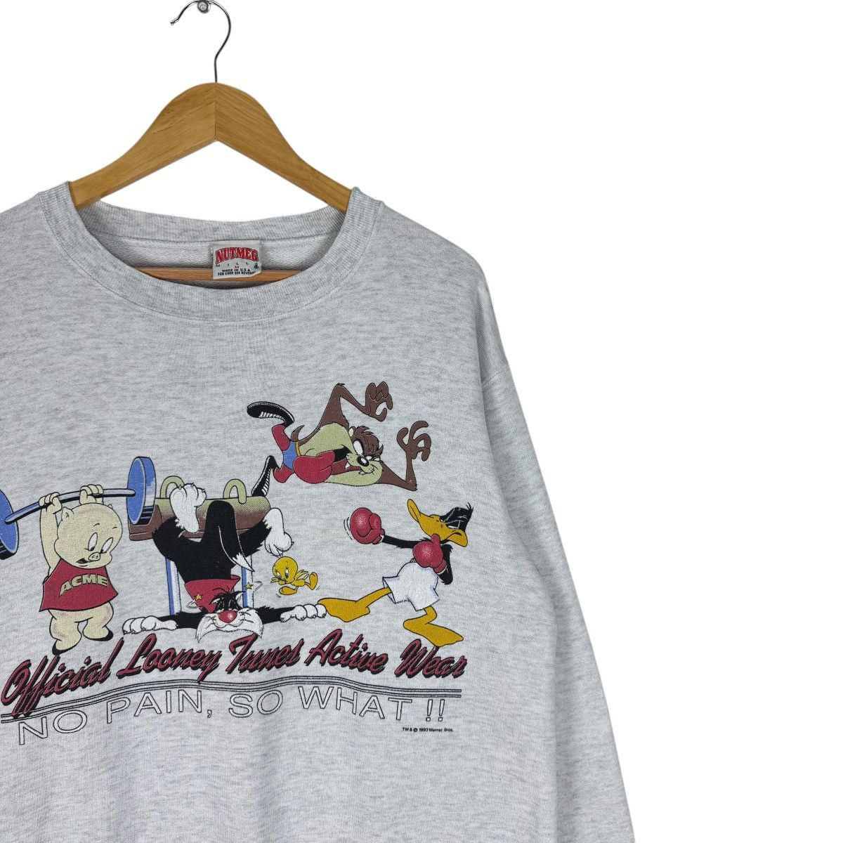 Warner Bros ☀️90s WARNER BROS NO PAIN CARTOON SWEATSHIRT Size US M / EU 48-50 / 2 - 4 Thumbnail
