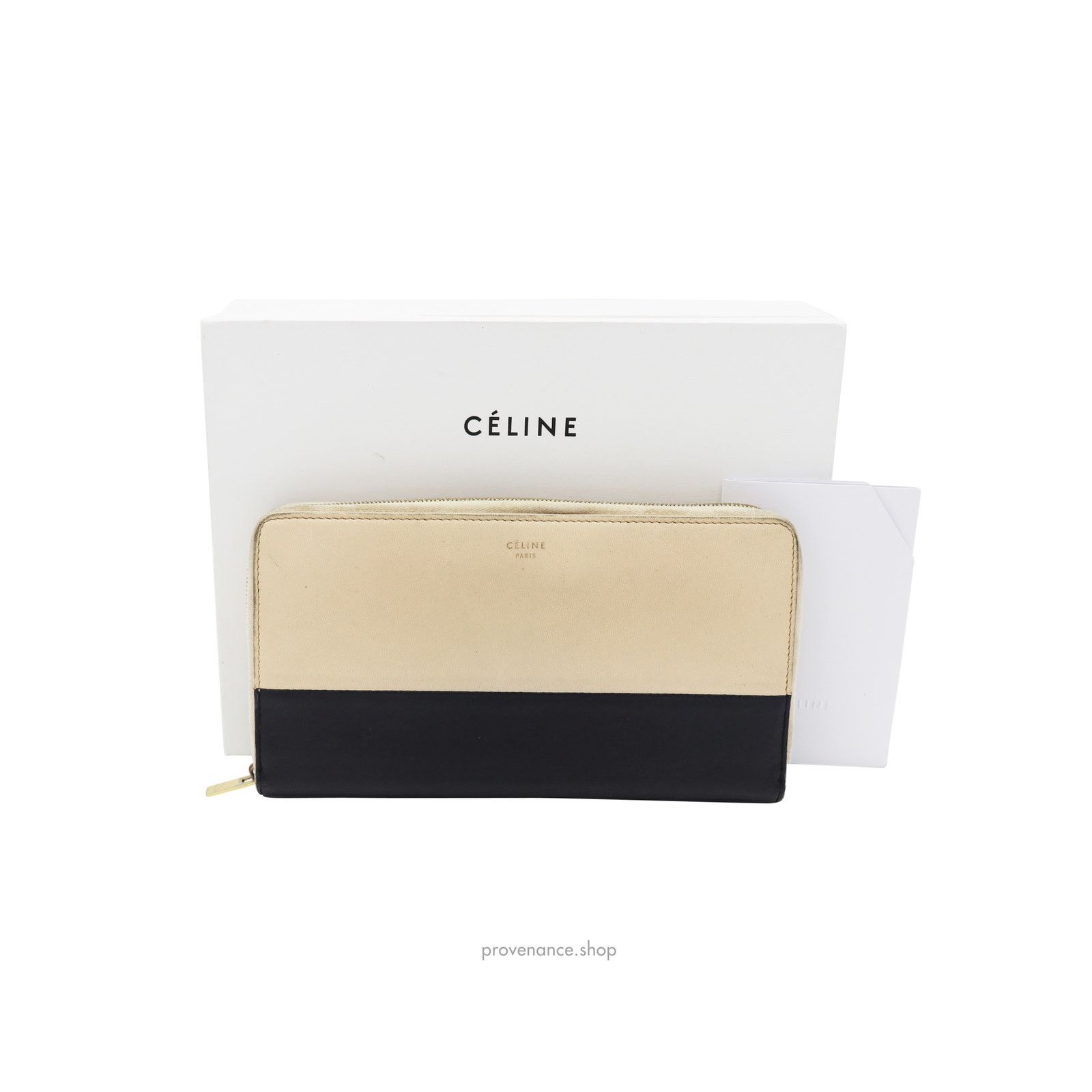 Celine 🔴 Celine Multifunction Zip Wallet - Beige/Navy Size ONE SIZE - 1 Thumbnail